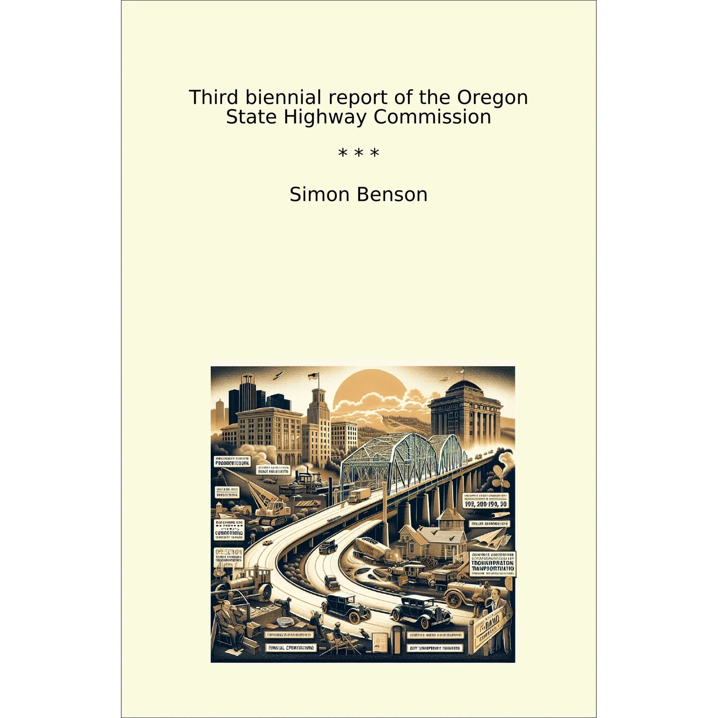 Book cover Third biennial report of the Oregon State Highway Commission