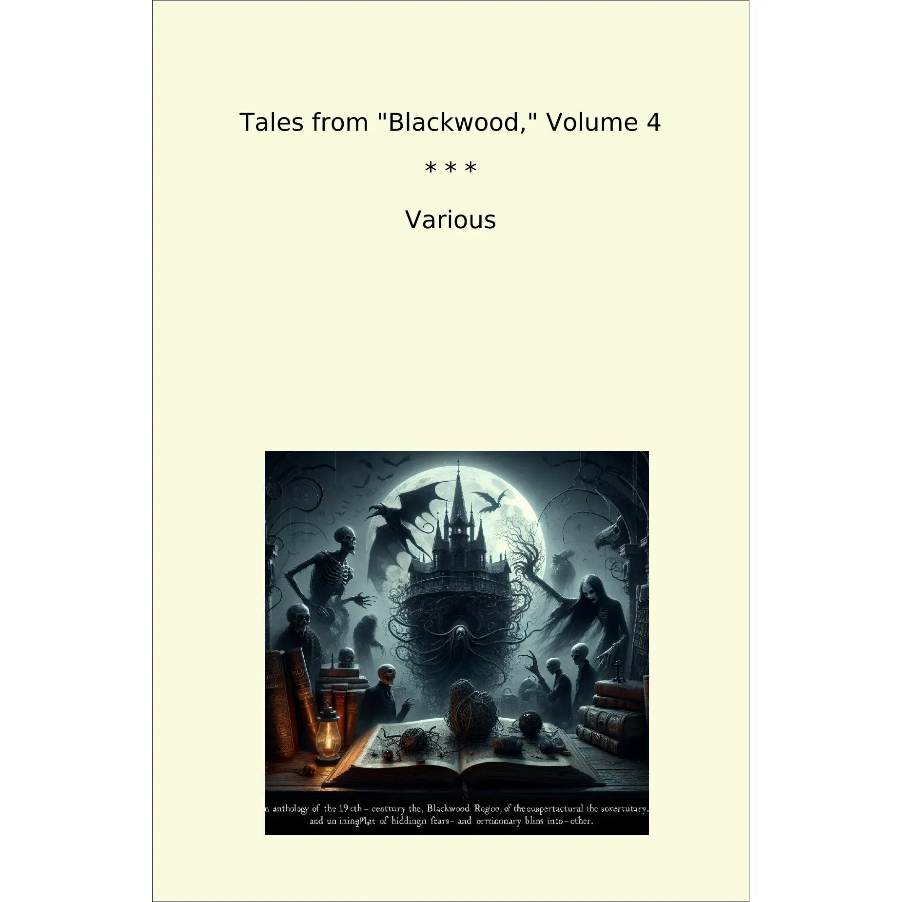 Book cover Tales from "Blackwood," Volume 4