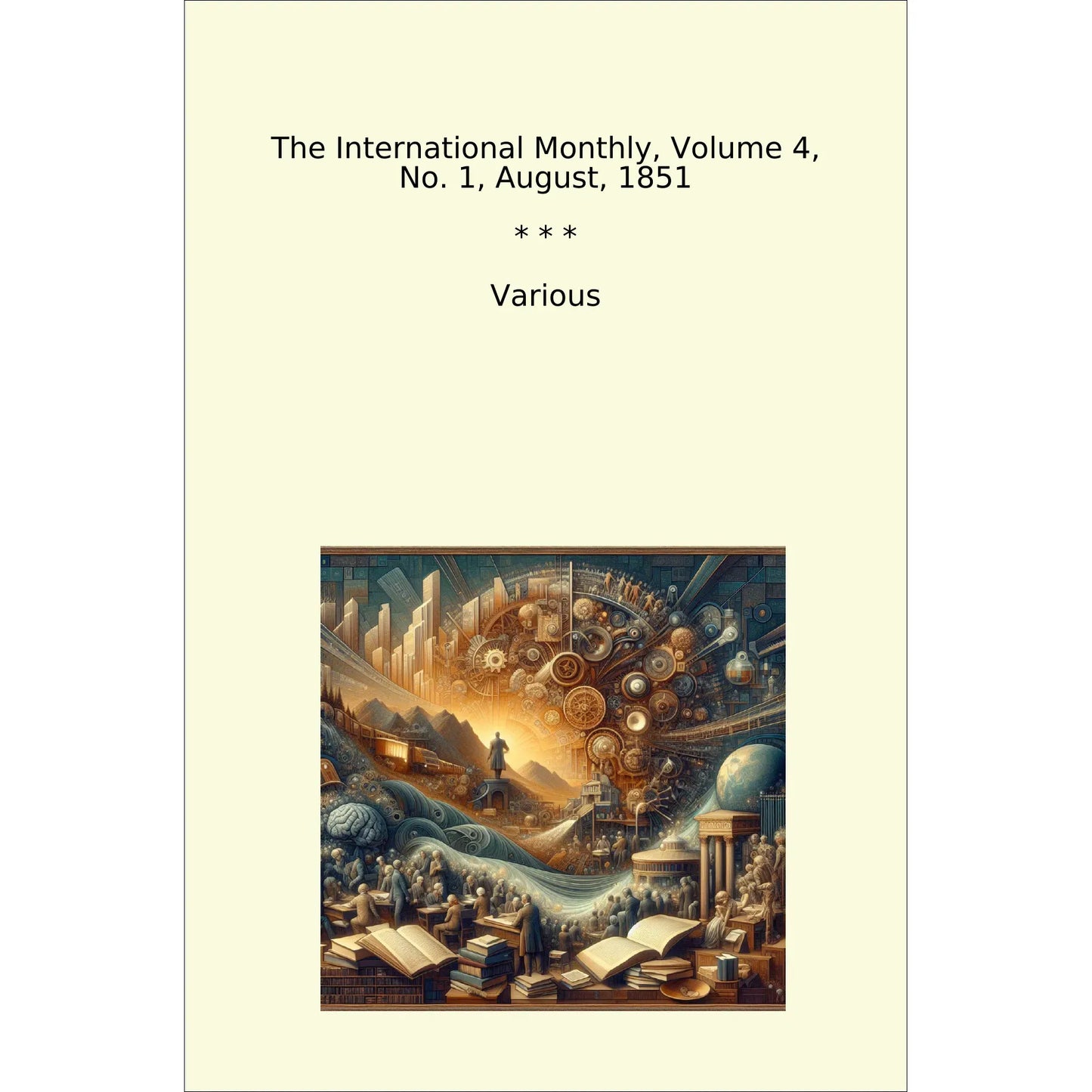 Book cover The International Monthly, Volume 4, No. 1, August, 1851