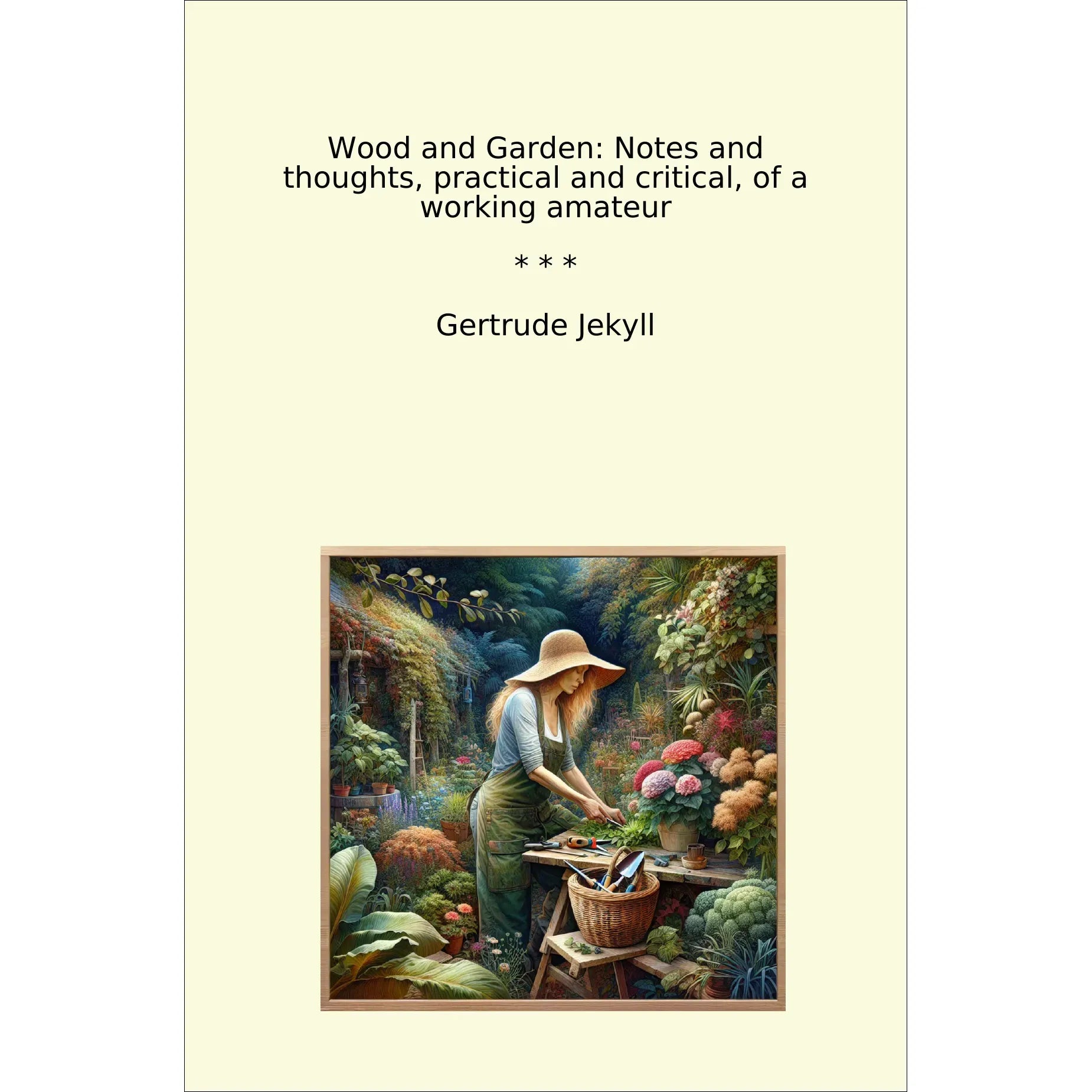Book cover Wood and Garden: Notes and thoughts, practical and critical, of a working amateur