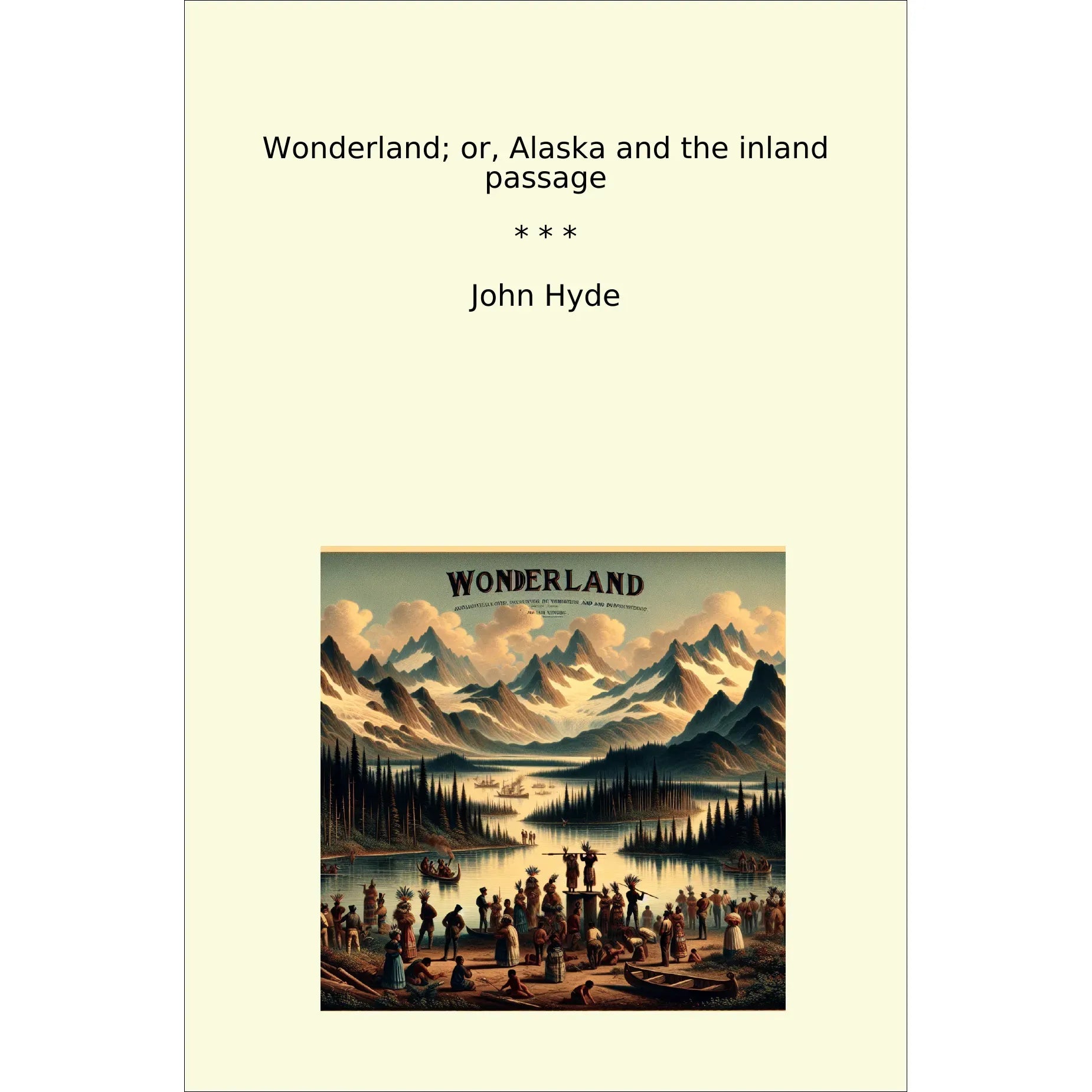 Book cover Wonderland; or, Alaska and the inland passage