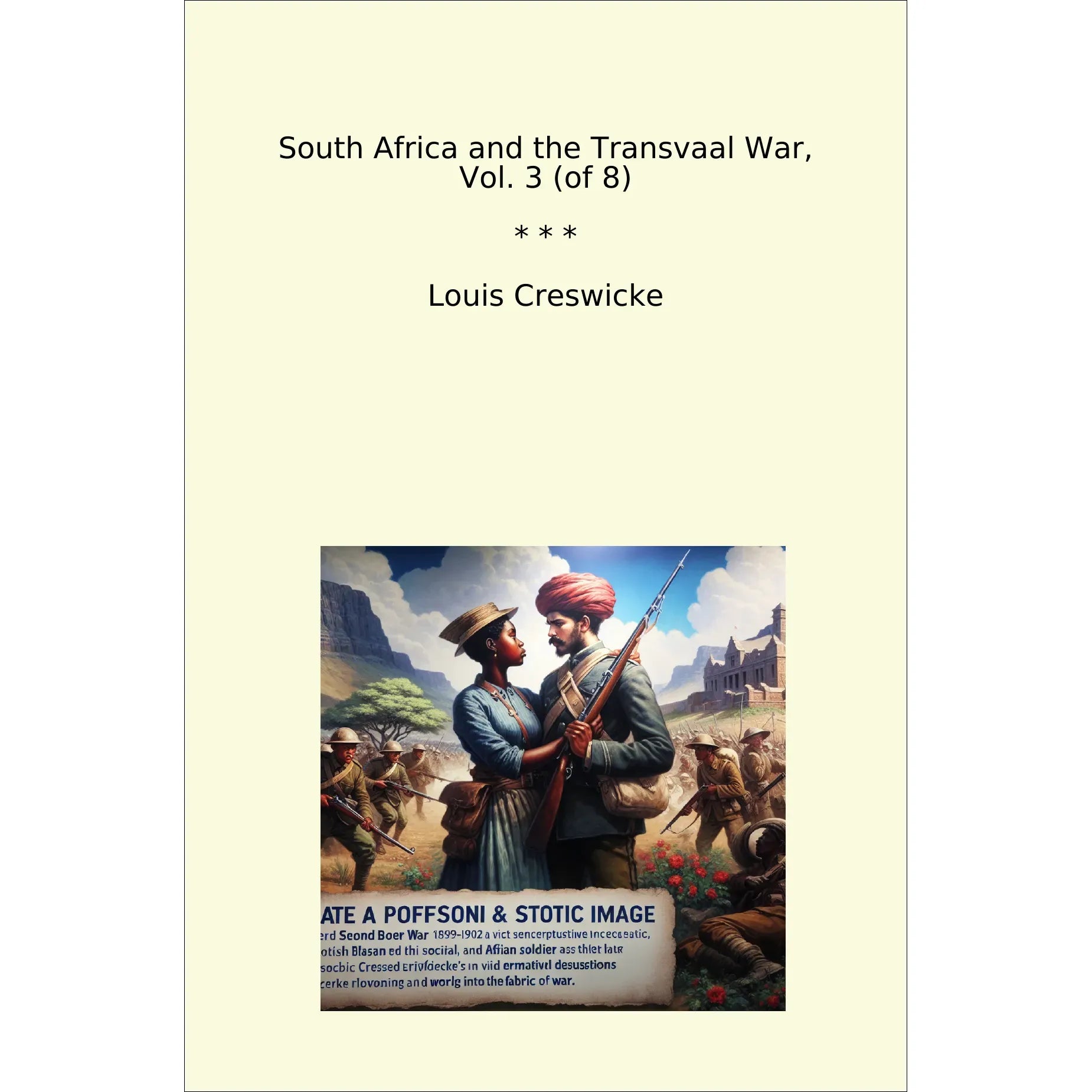 Book cover South Africa and the Transvaal War, Vol. 3 (of 8)