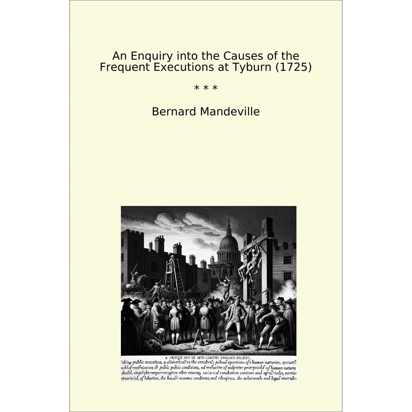 Book cover An Enquiry into the Causes of the Frequent Executions at Tyburn (1725)