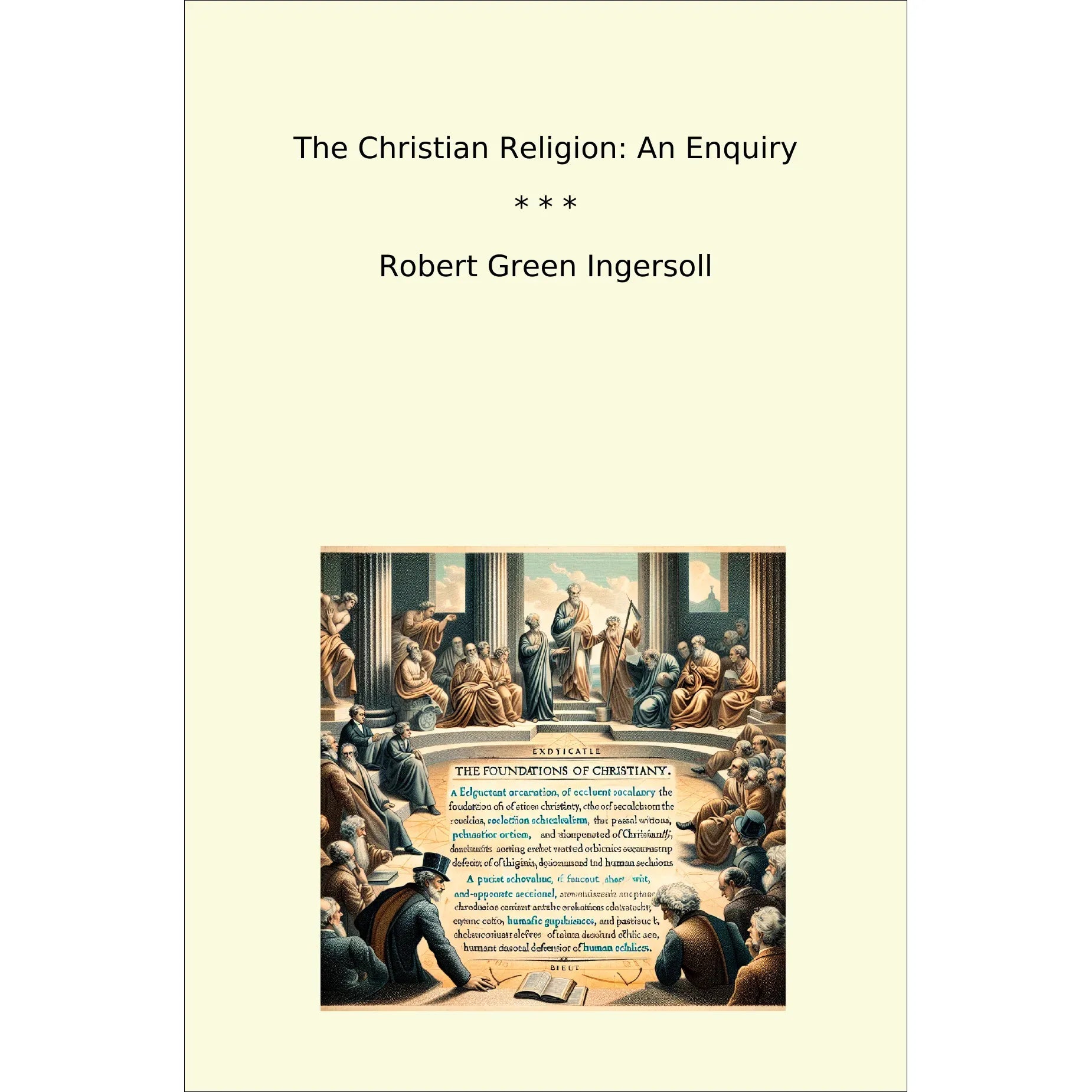 Book cover The Christian Religion: An Enquiry
