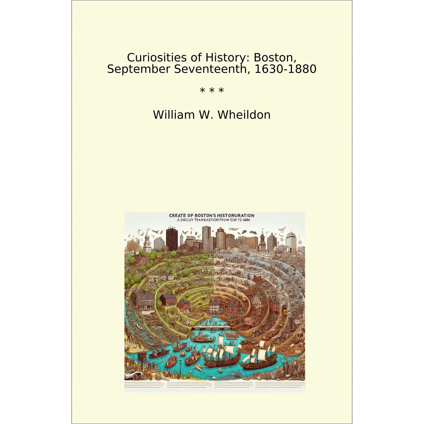 Book cover Curiosities of History: Boston, September Seventeenth, 1630-1880