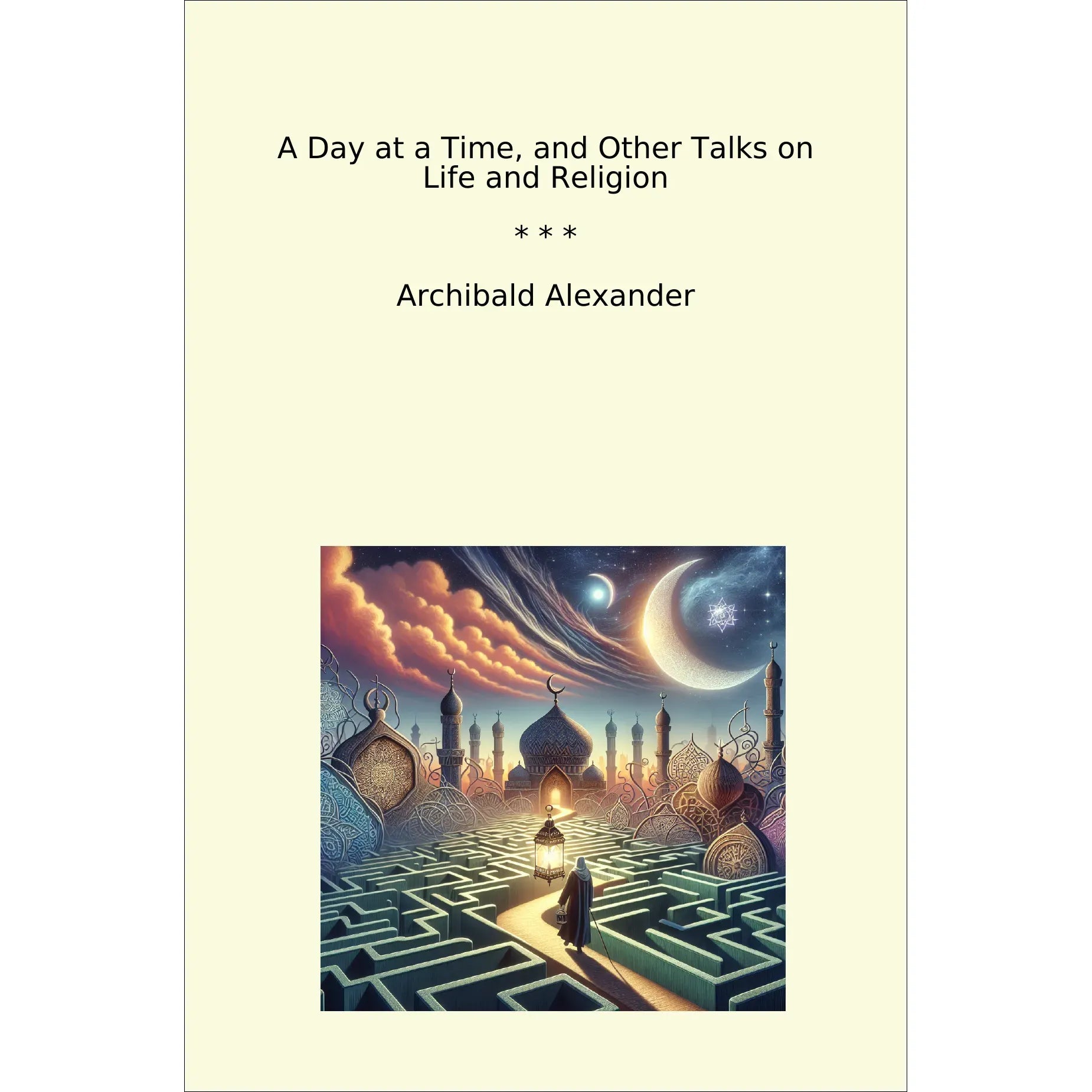 Book cover A Day at a Time, and Other Talks on Life and Religion