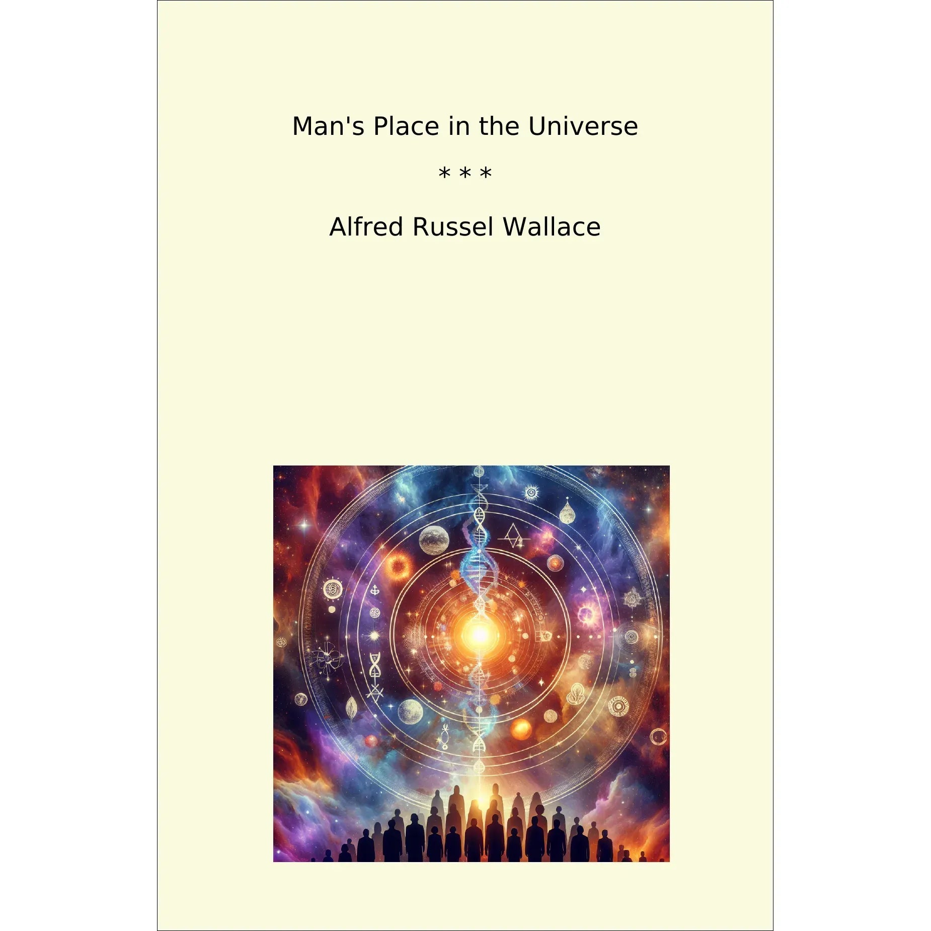 Book cover Man's Place in the Universe