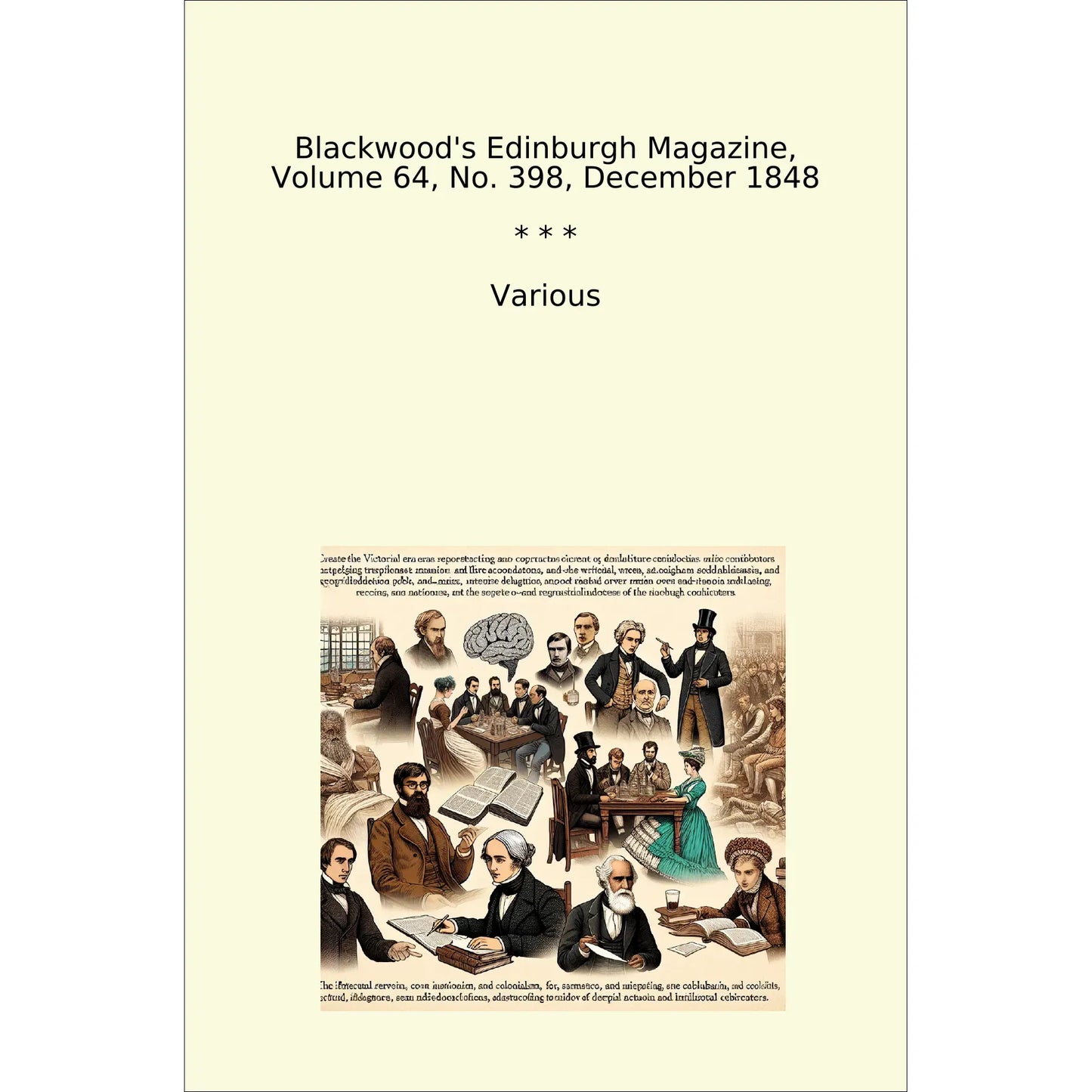 Book cover Blackwood's Edinburgh Magazine, Volume 64, No. 398, December 1848