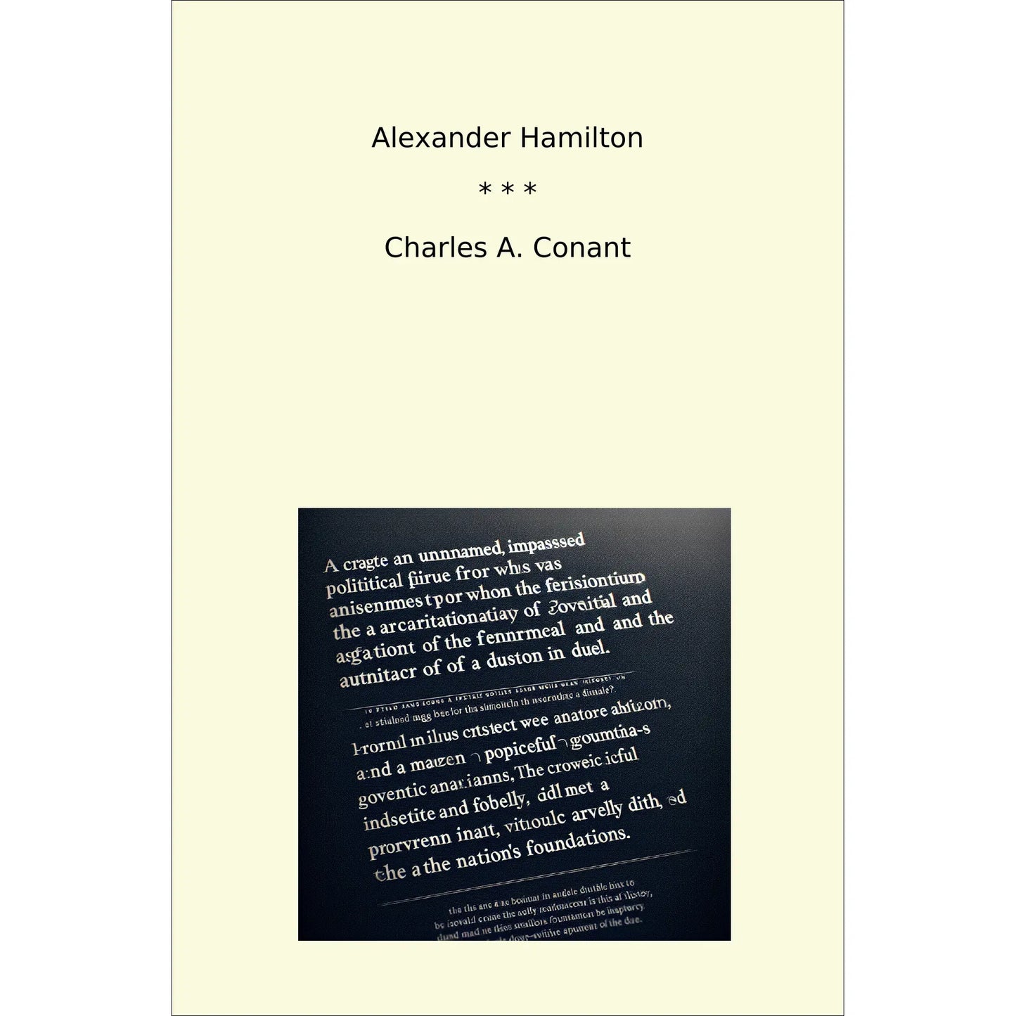 Book cover Alexander Hamilton