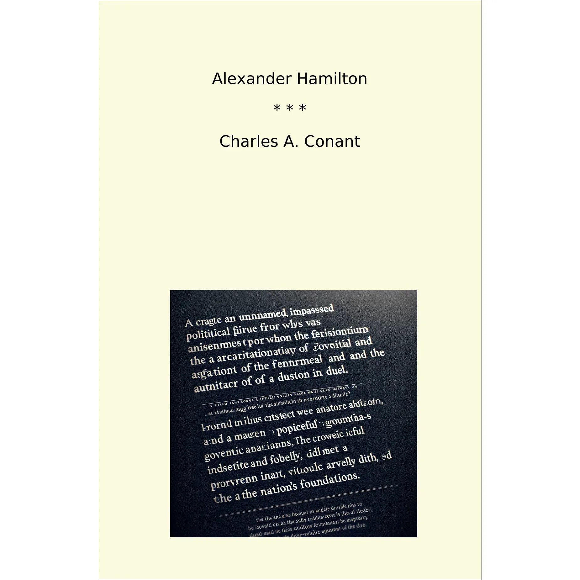 Book cover Alexander Hamilton