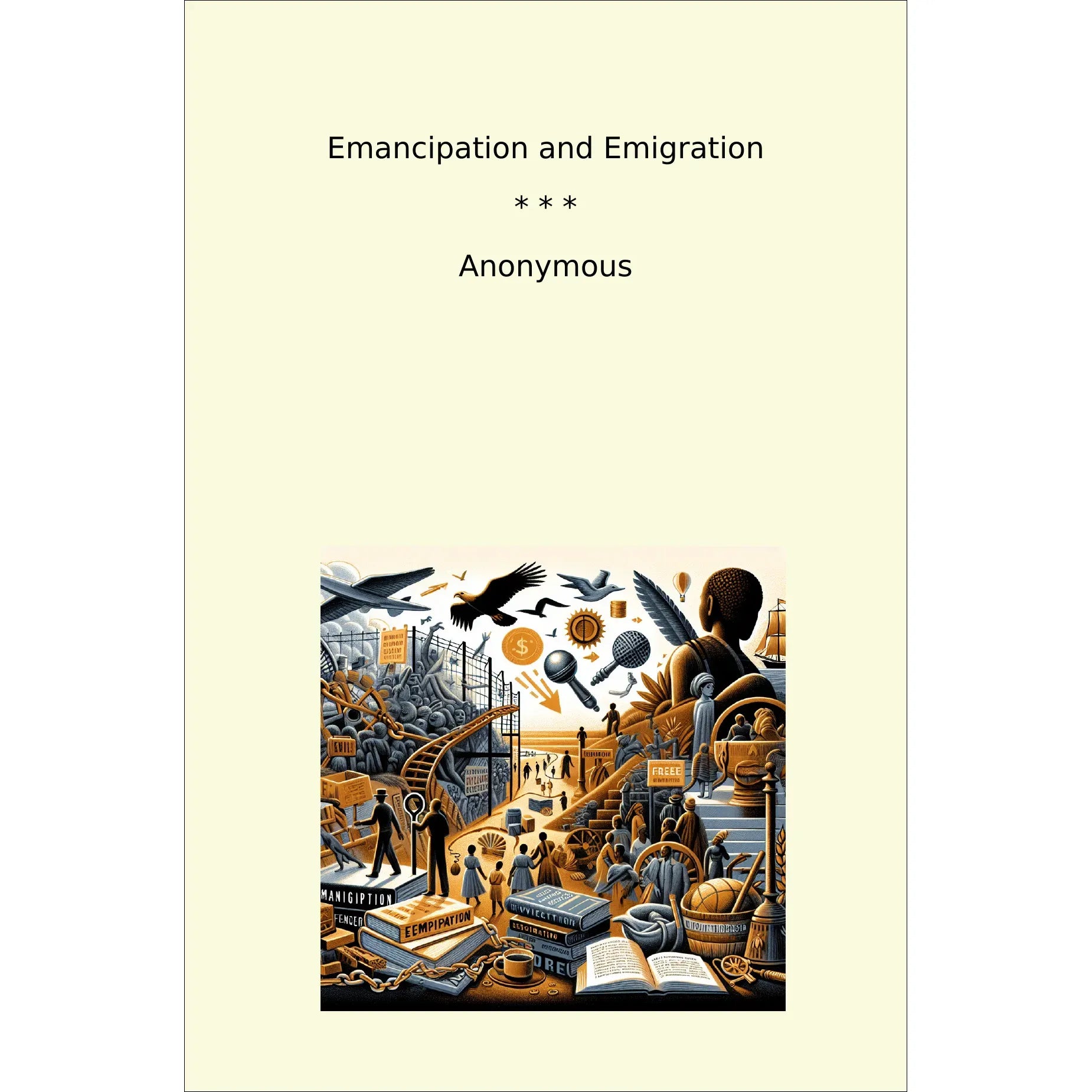 Book cover Emancipation and Emigration