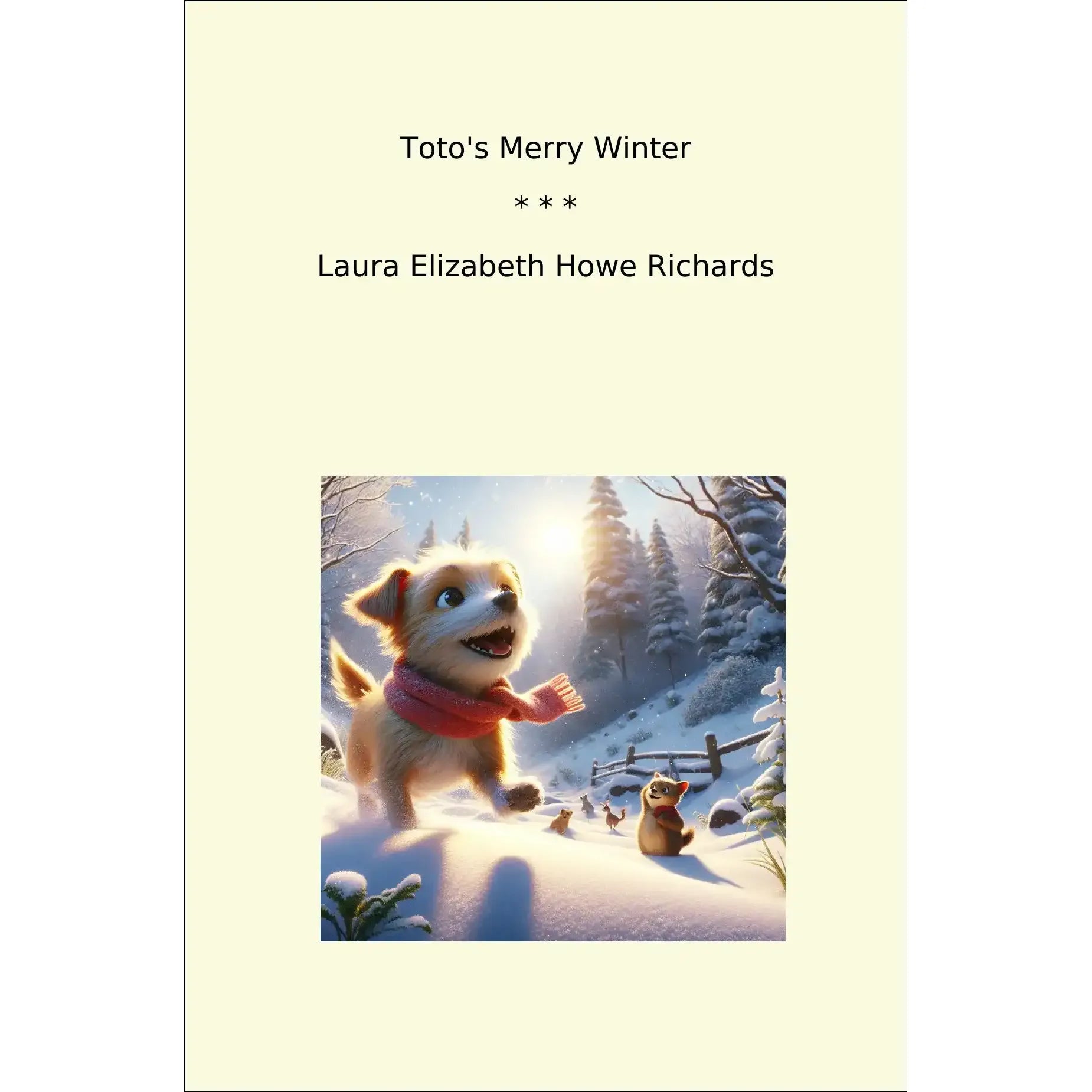 Book cover Toto's Merry Winter