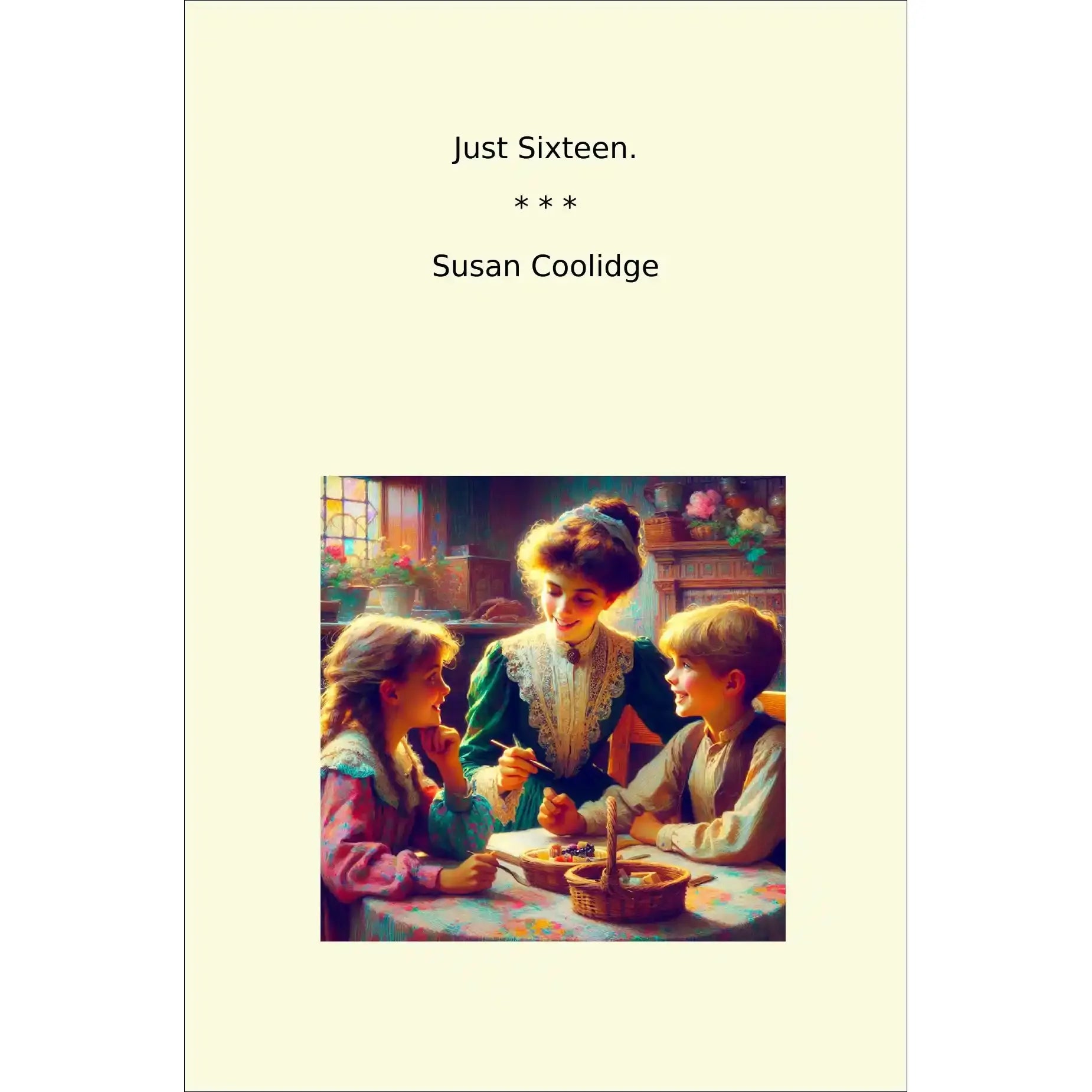 Book cover Just Sixteen.