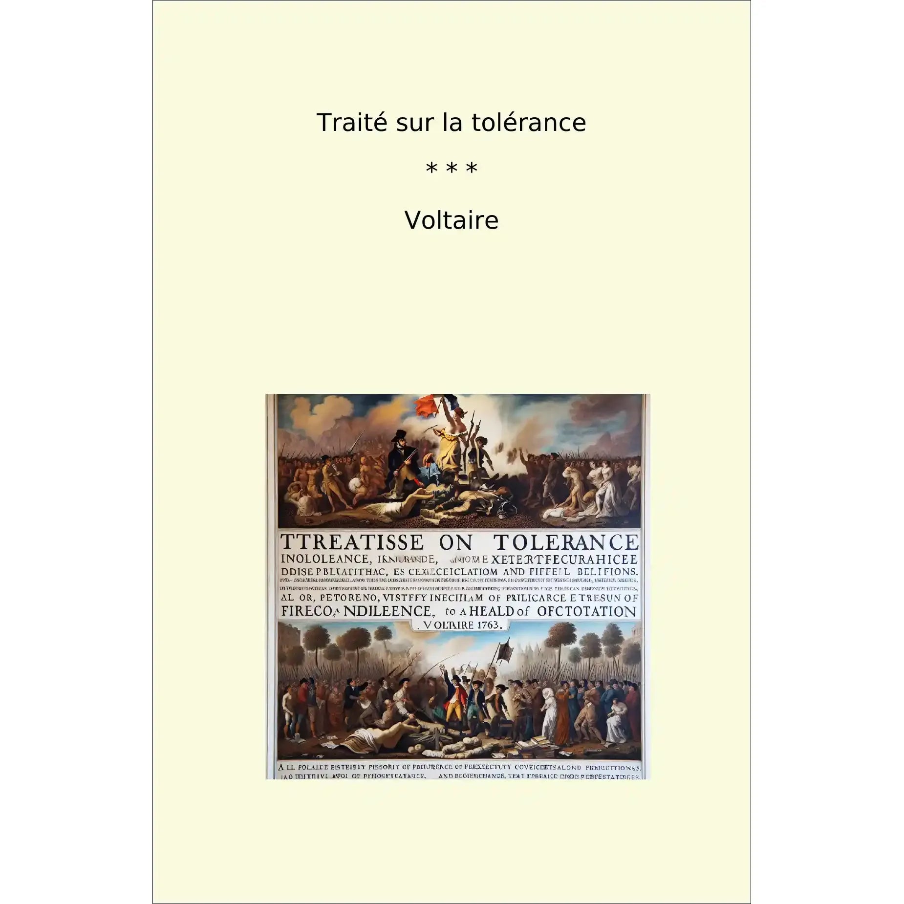 Book cover Traité sur la tolérance