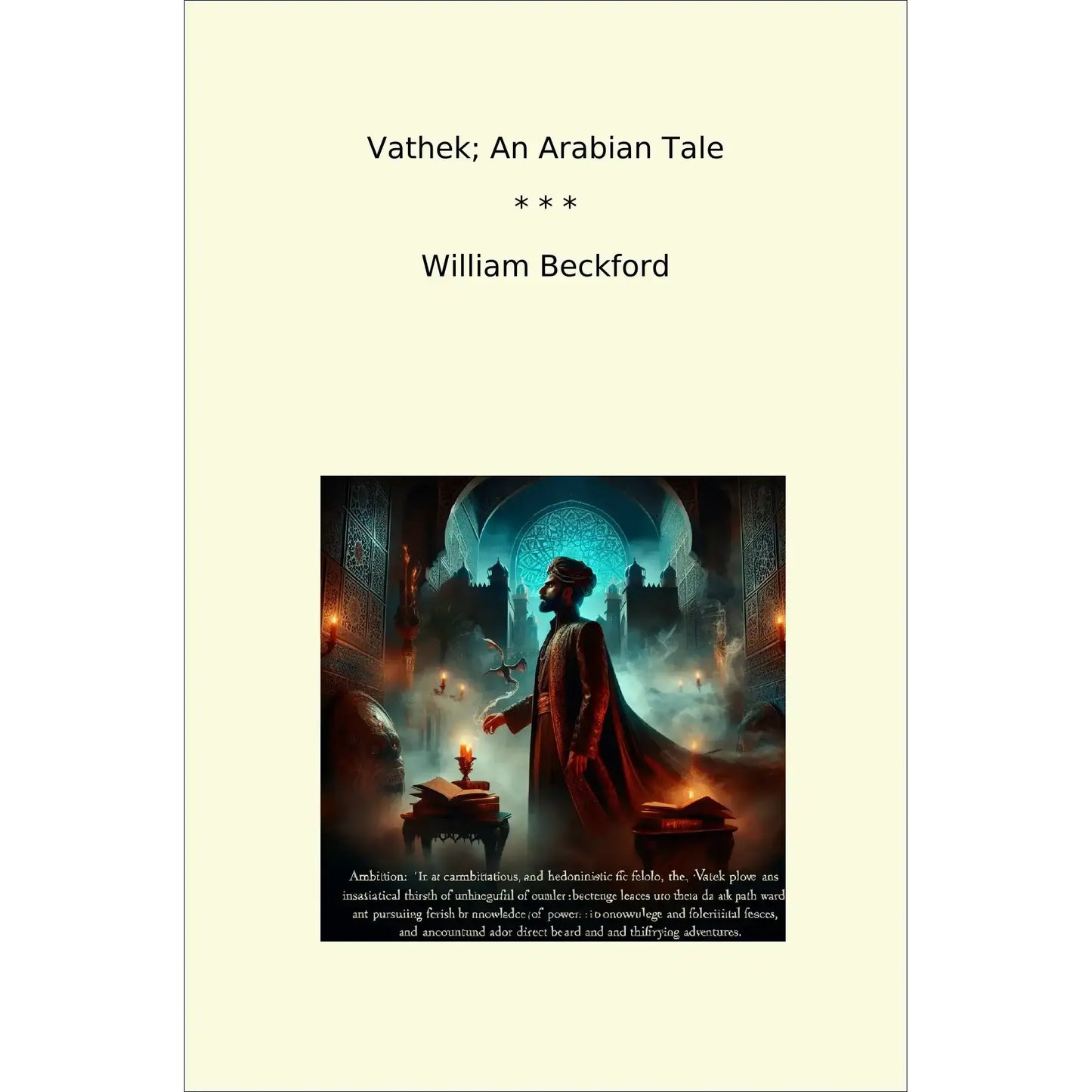 Book cover Vathek; An Arabian Tale