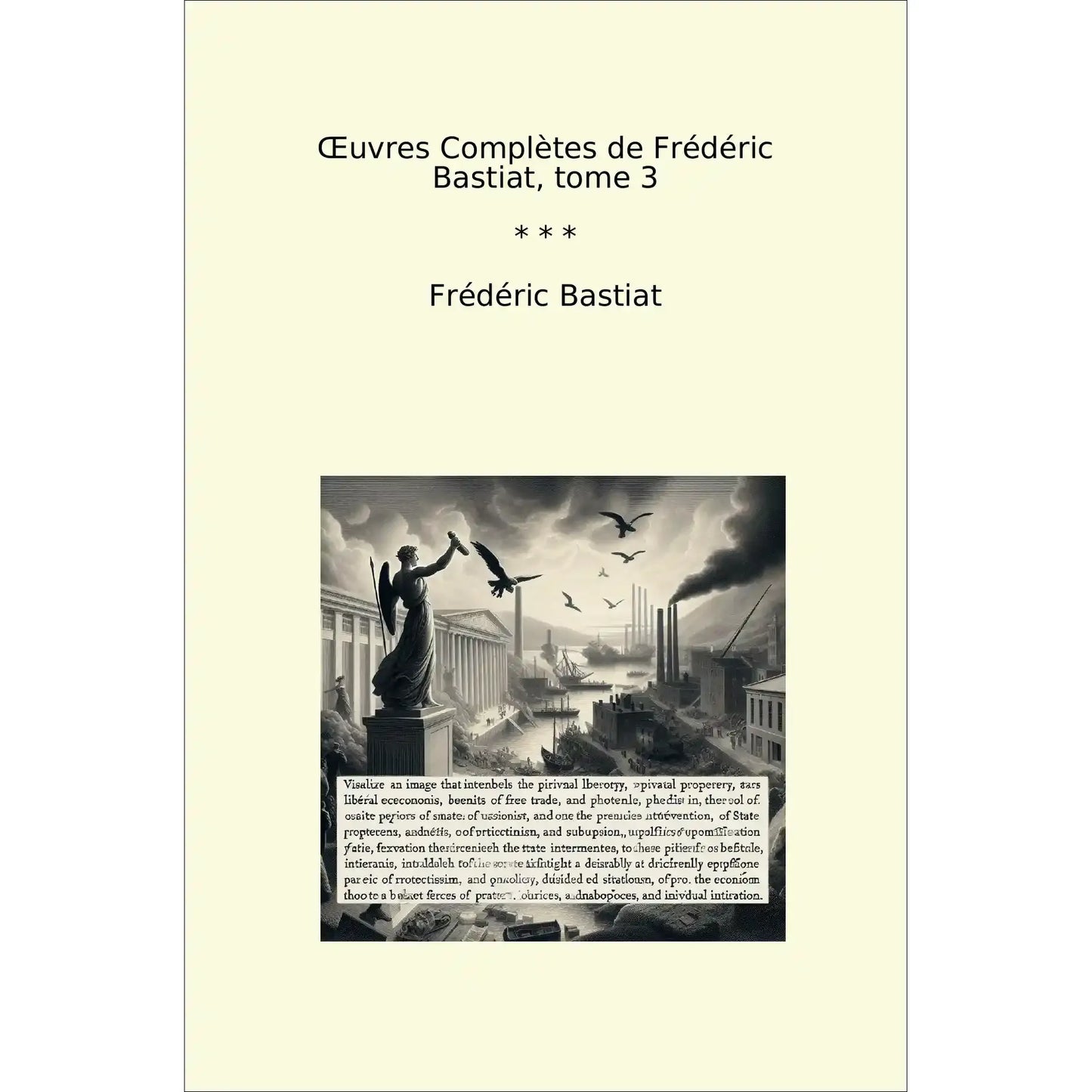 Book cover Œuvres Complètes de Frédéric Bastiat, tome 3