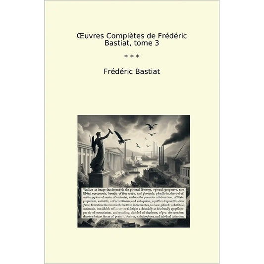 Book cover Œuvres Complètes de Frédéric Bastiat, tome 3