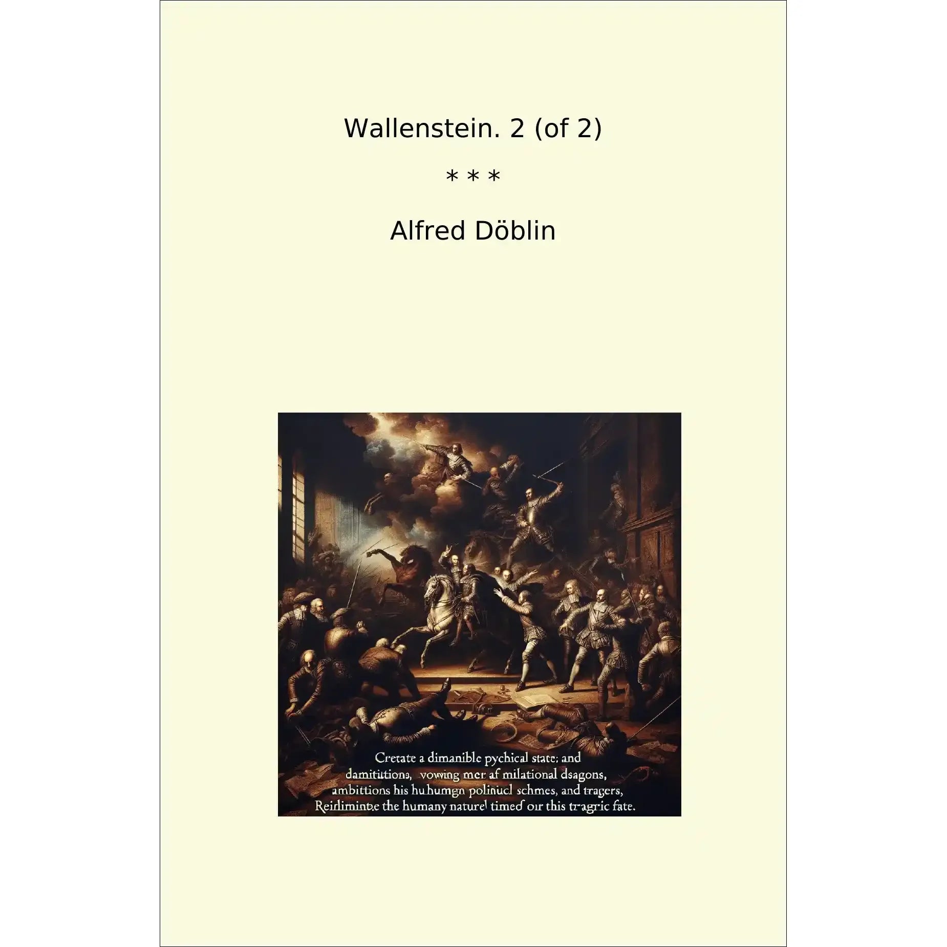 Book cover Wallenstein. 2 (of 2)