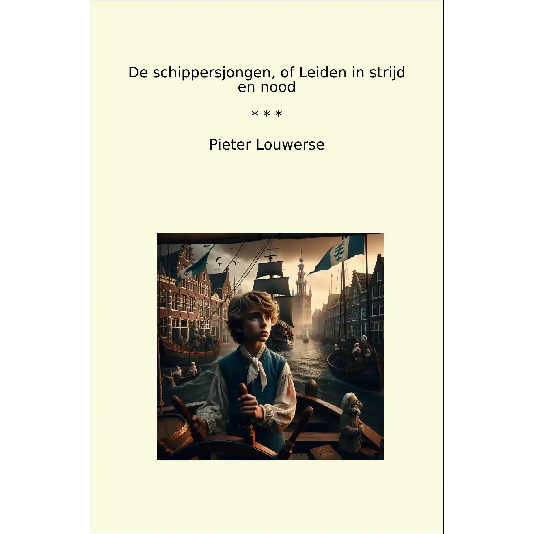 Book cover De schippersjongen, of Leiden in strijd en nood