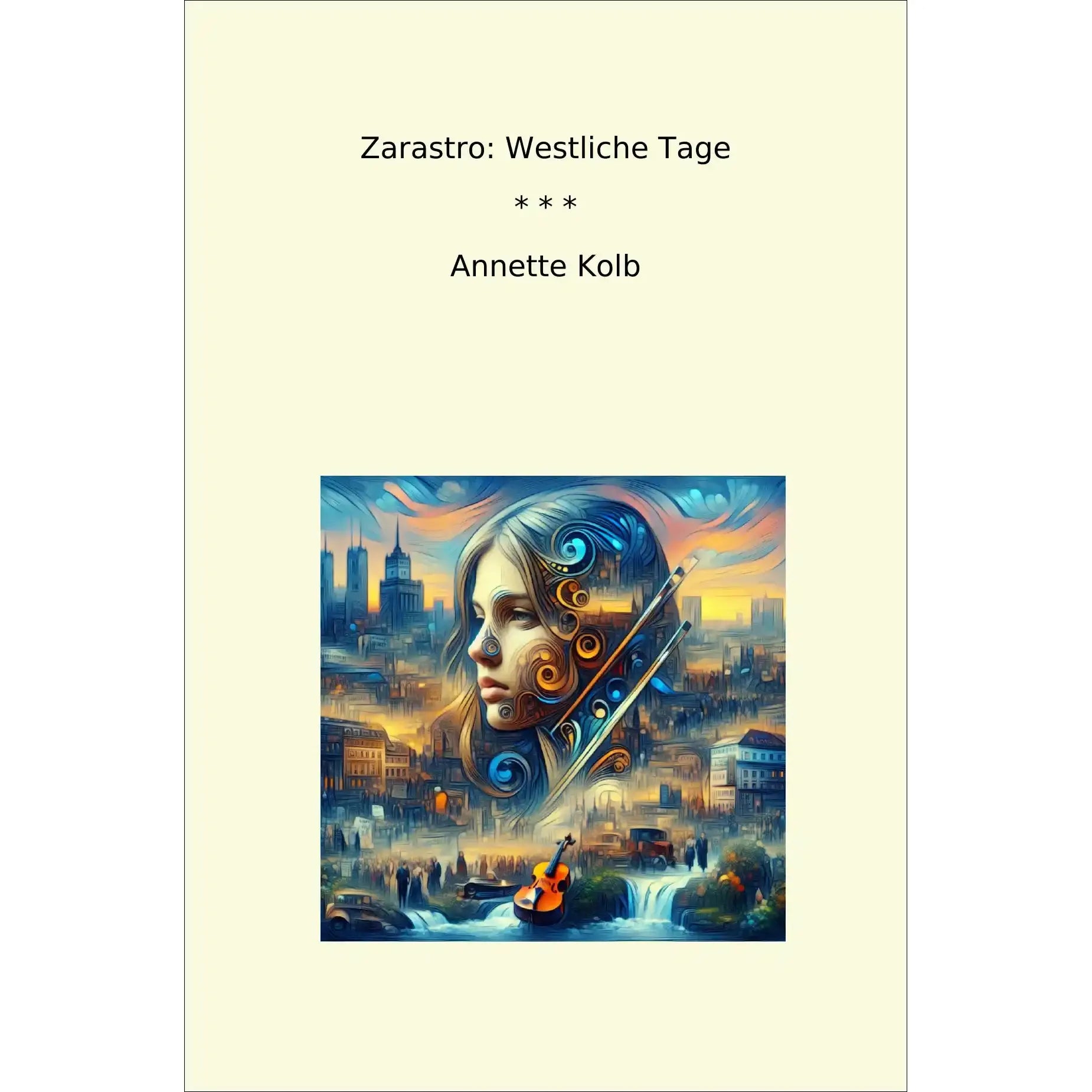 Book cover Zarastro: Westliche Tage