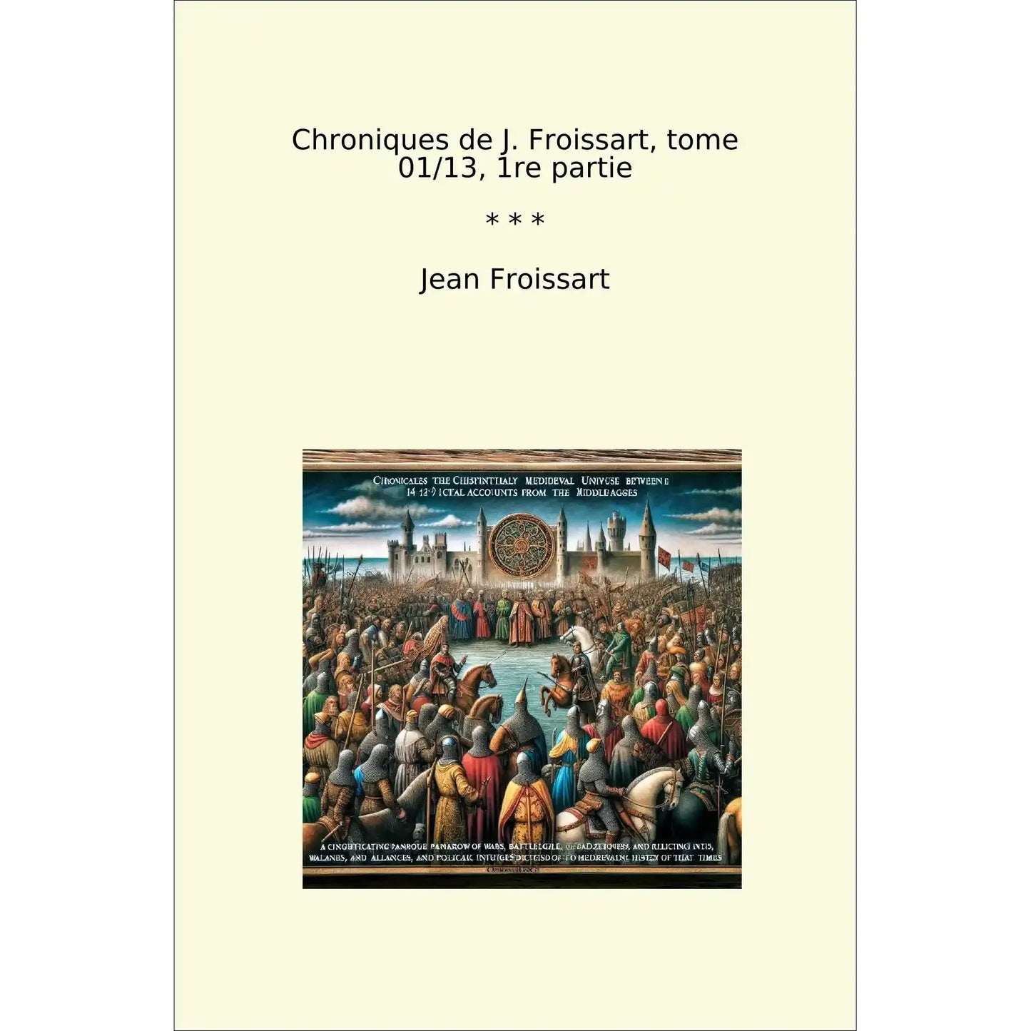Book cover Chroniques de J. Froissart, tome 01/13, 1re partie