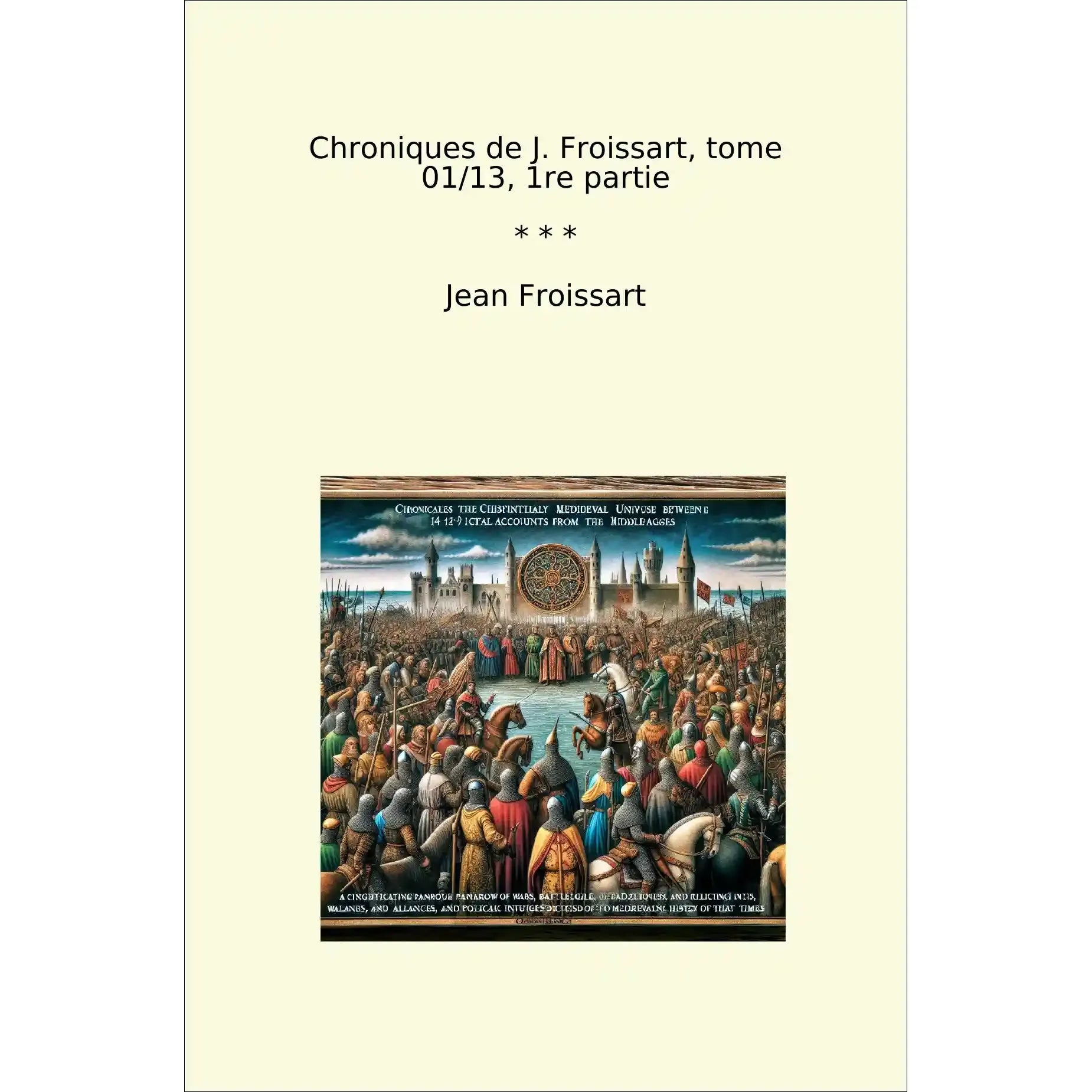 Book cover Chroniques de J. Froissart, tome 01/13, 1re partie