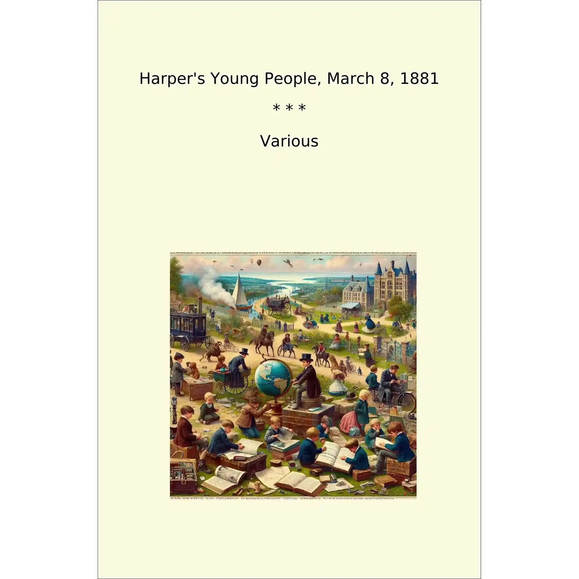Book cover Harper's Young People, March 8, 1881