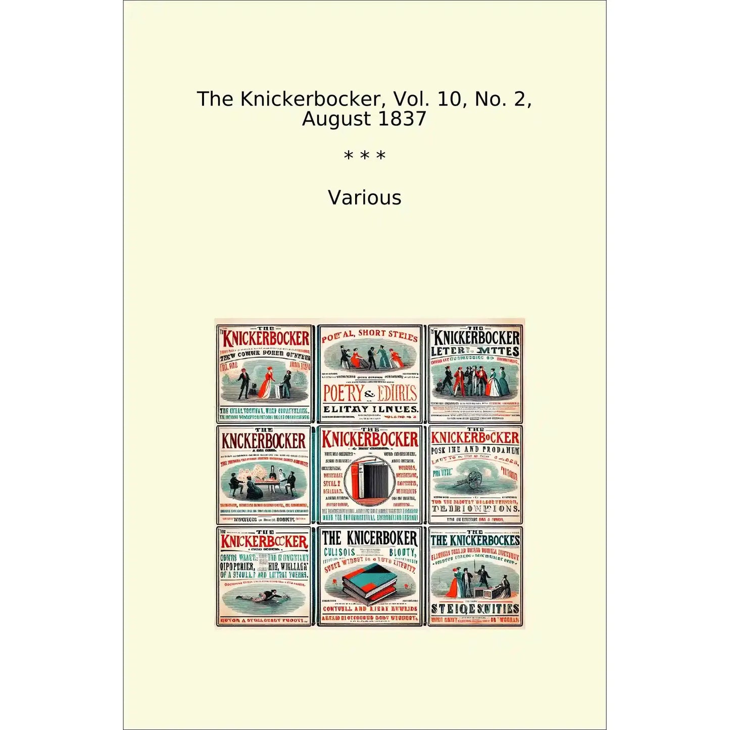 Book cover The Knickerbocker, Vol. 10, No. 2, August 1837
