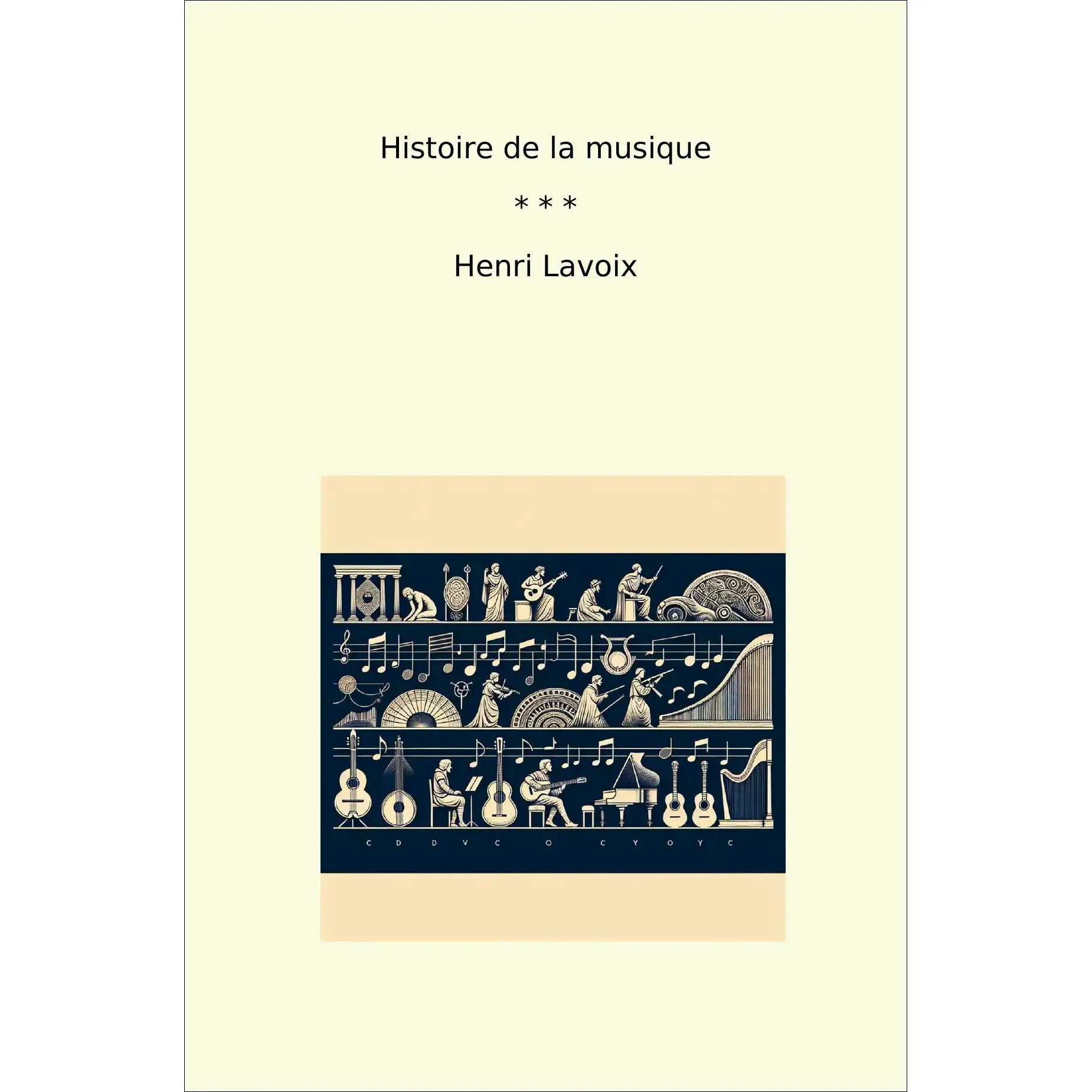 Book cover Histoire de la musique