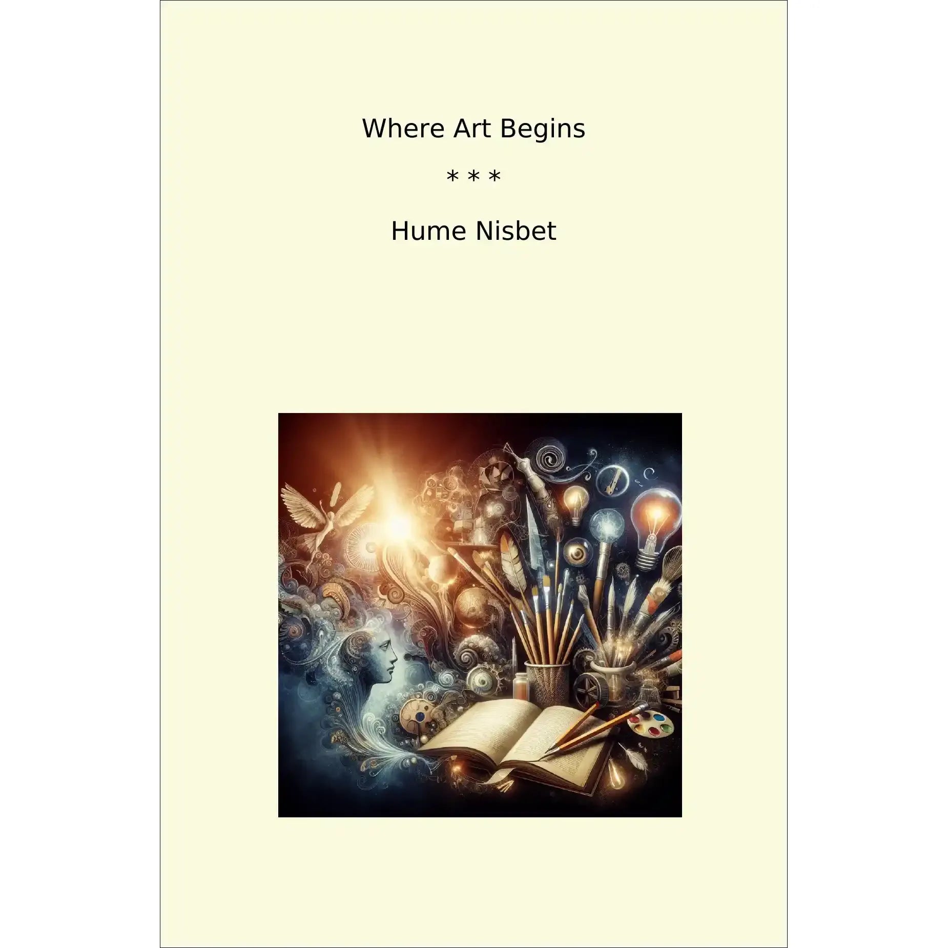 Book cover Where Art Begins