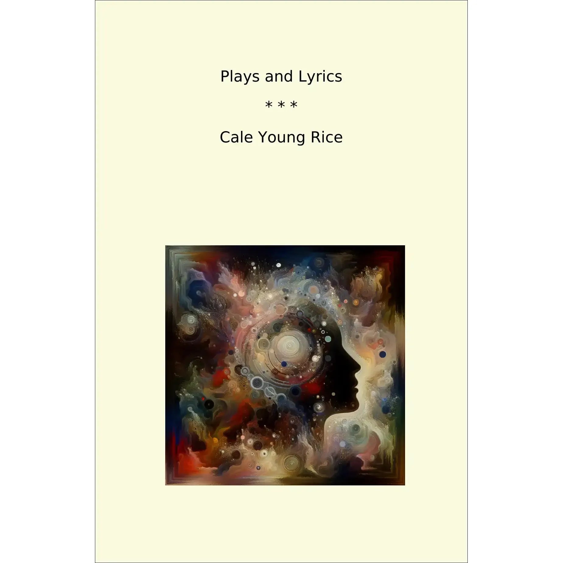 Book cover Plays and Lyrics