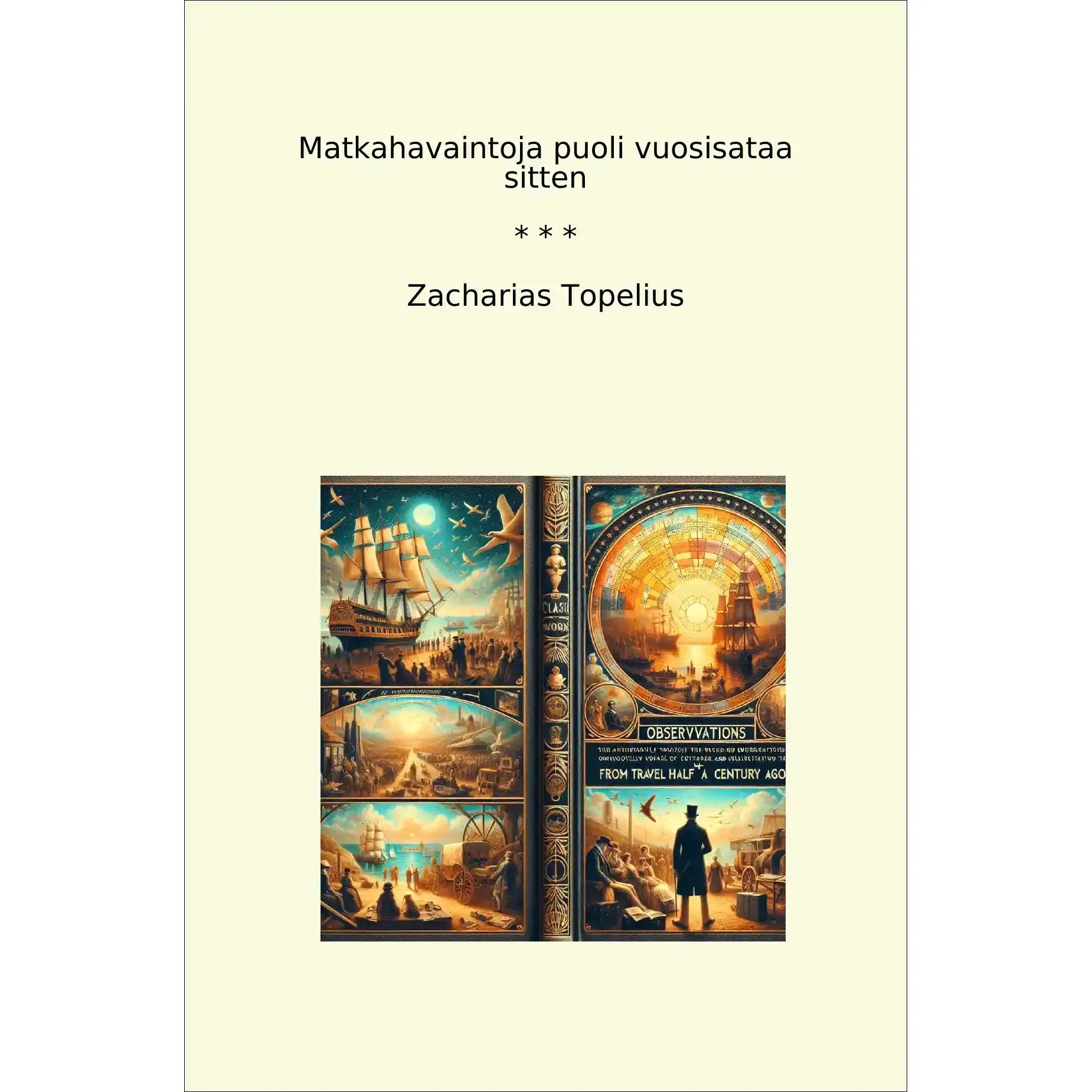 Book cover Matkahavaintoja puoli vuosisataa sitten