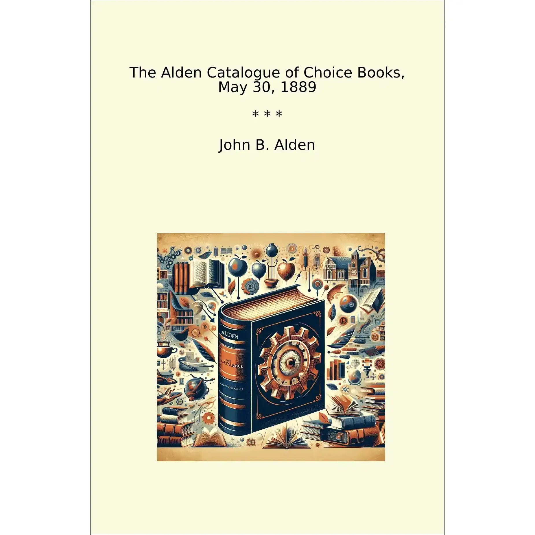 Book cover The Alden Catalogue of Choice Books, May 30, 1889