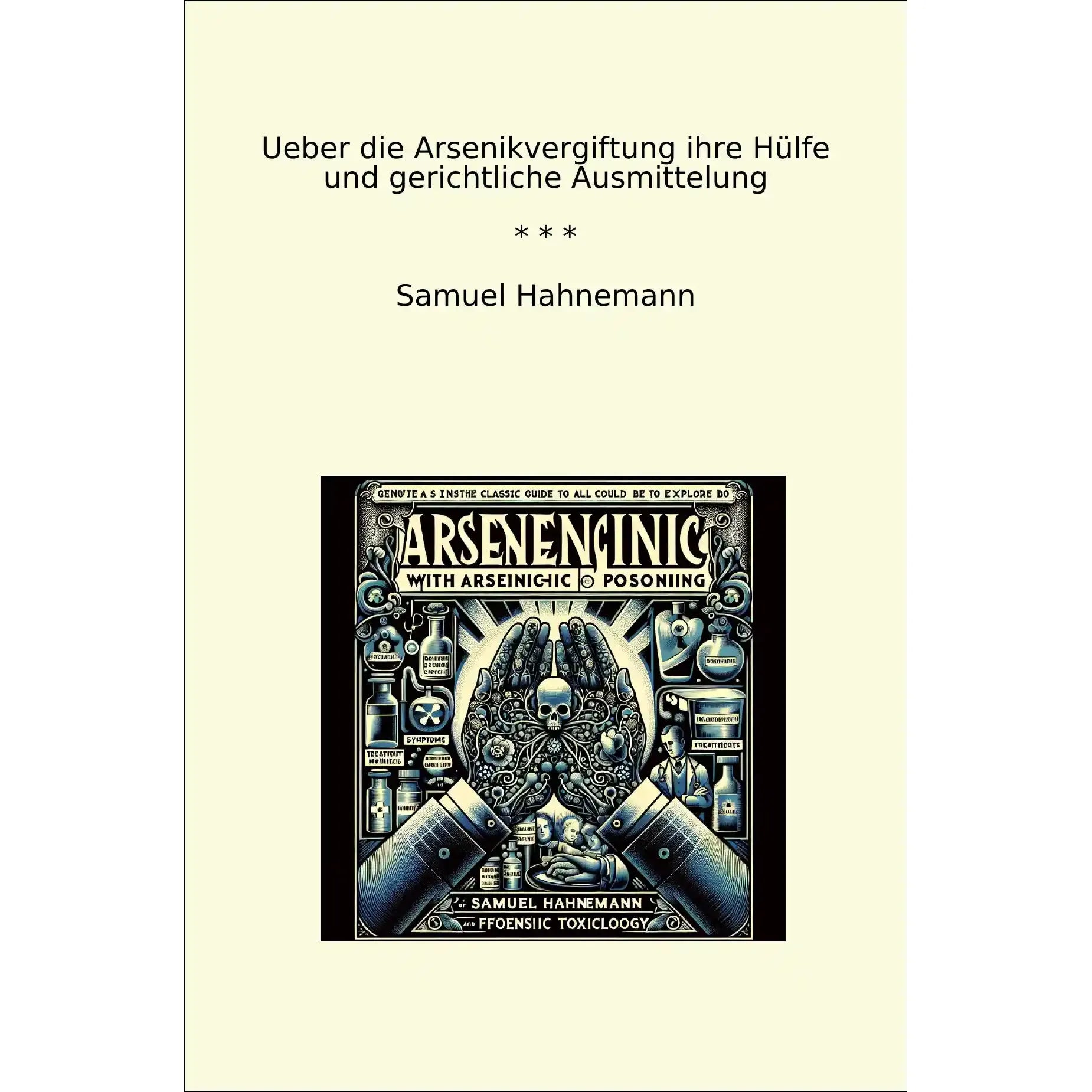 Book cover Ueber die Arsenikvergiftung ihre Hülfe und gerichtliche Ausmittelung