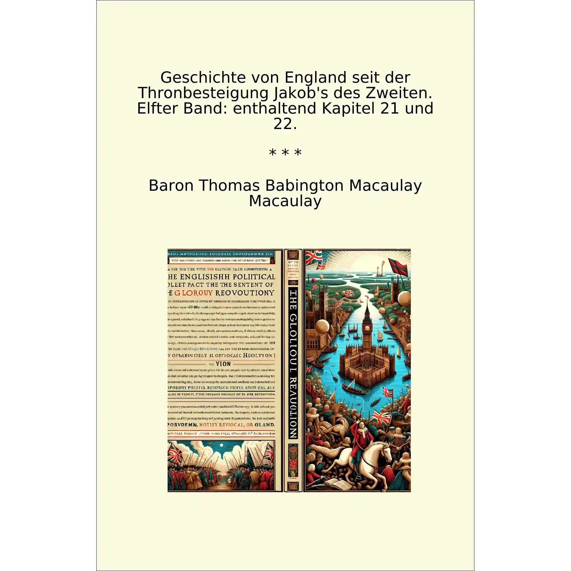 Book cover Geschichte von England seit der Thronbesteigung Jakob's des Zweiten. Elfter Band: enthaltend Kapitel 21 und 22.