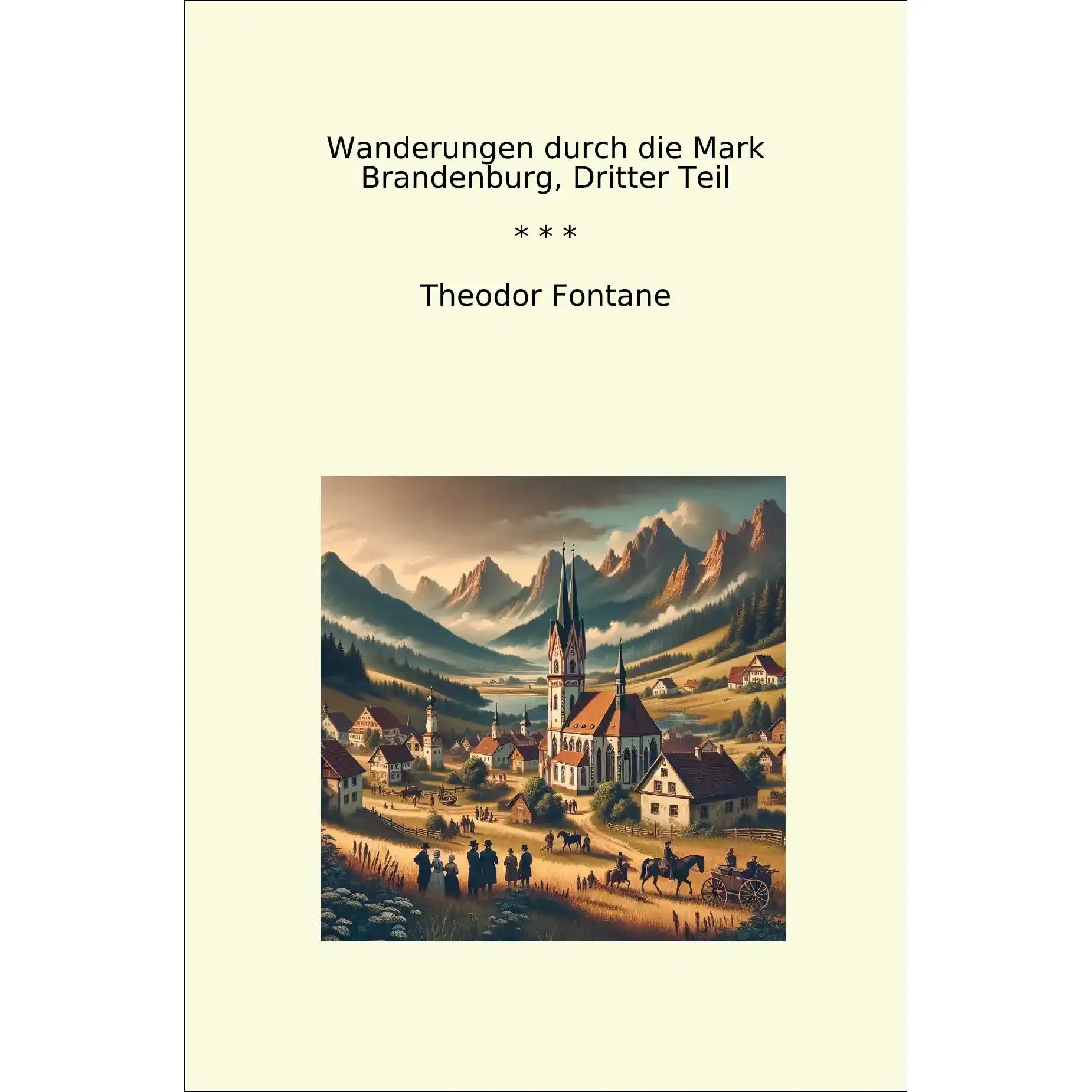 Book cover Wanderungen durch die Mark Brandenburg, Dritter Teil