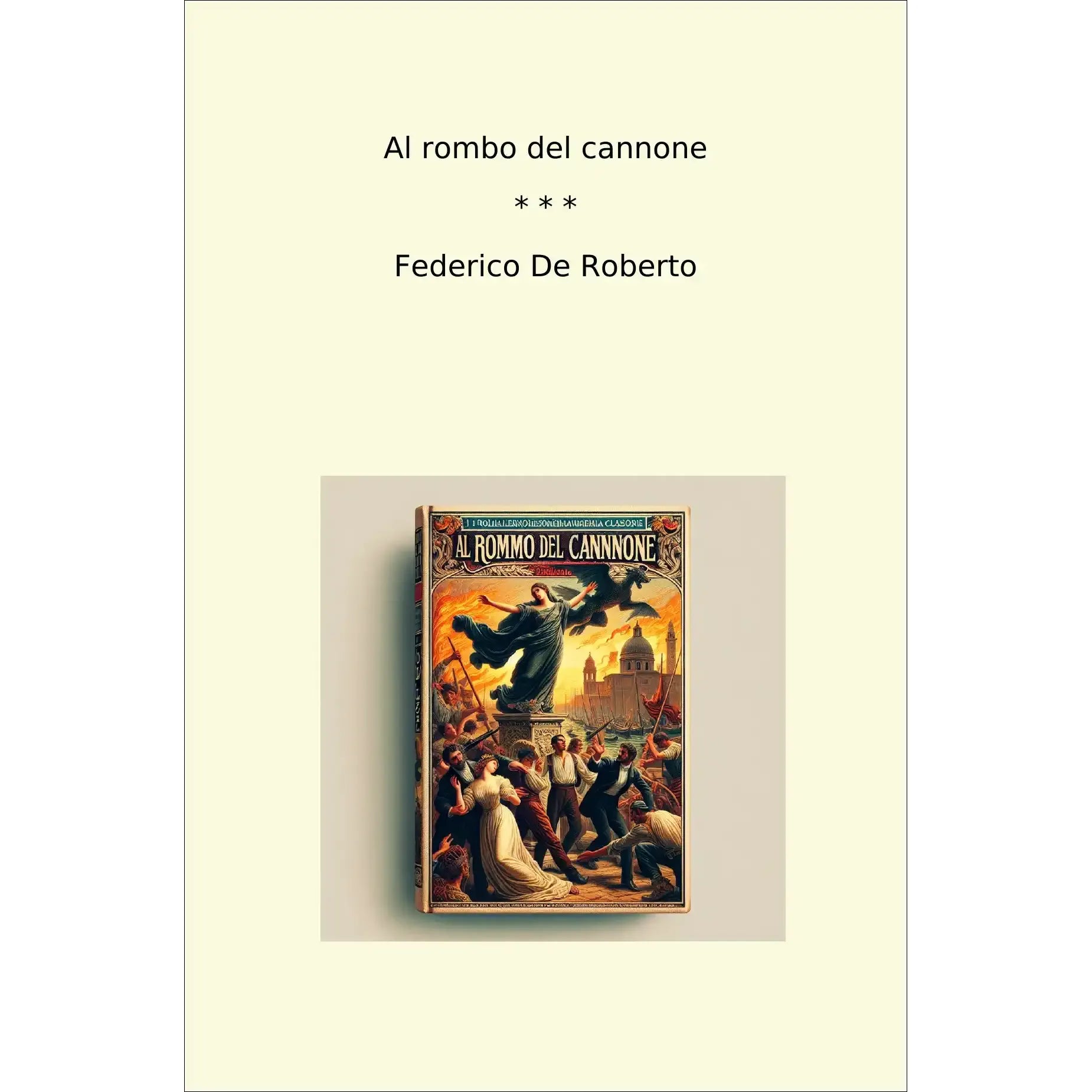 Book cover Al rombo del cannone