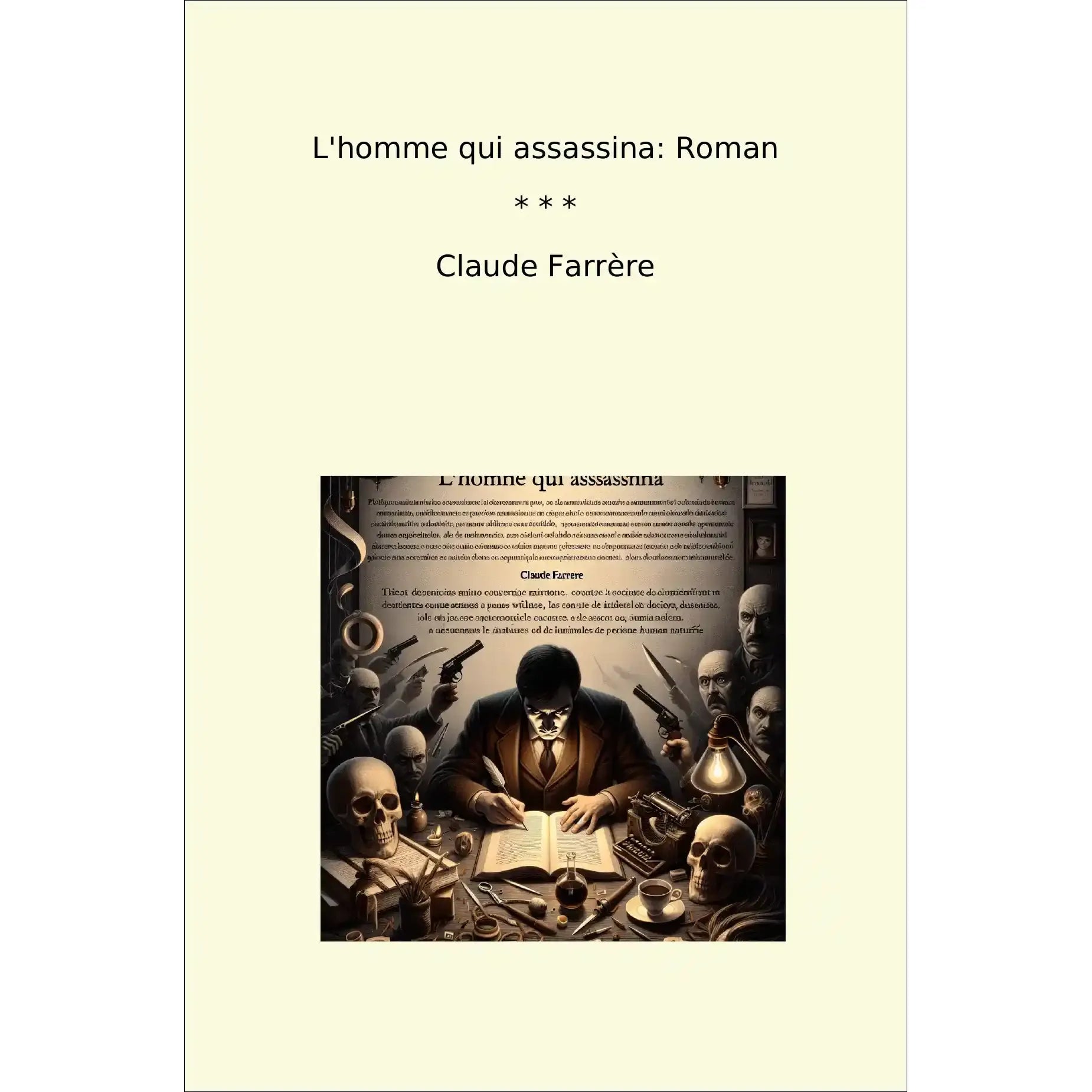 Book cover L'homme qui assassina: Roman