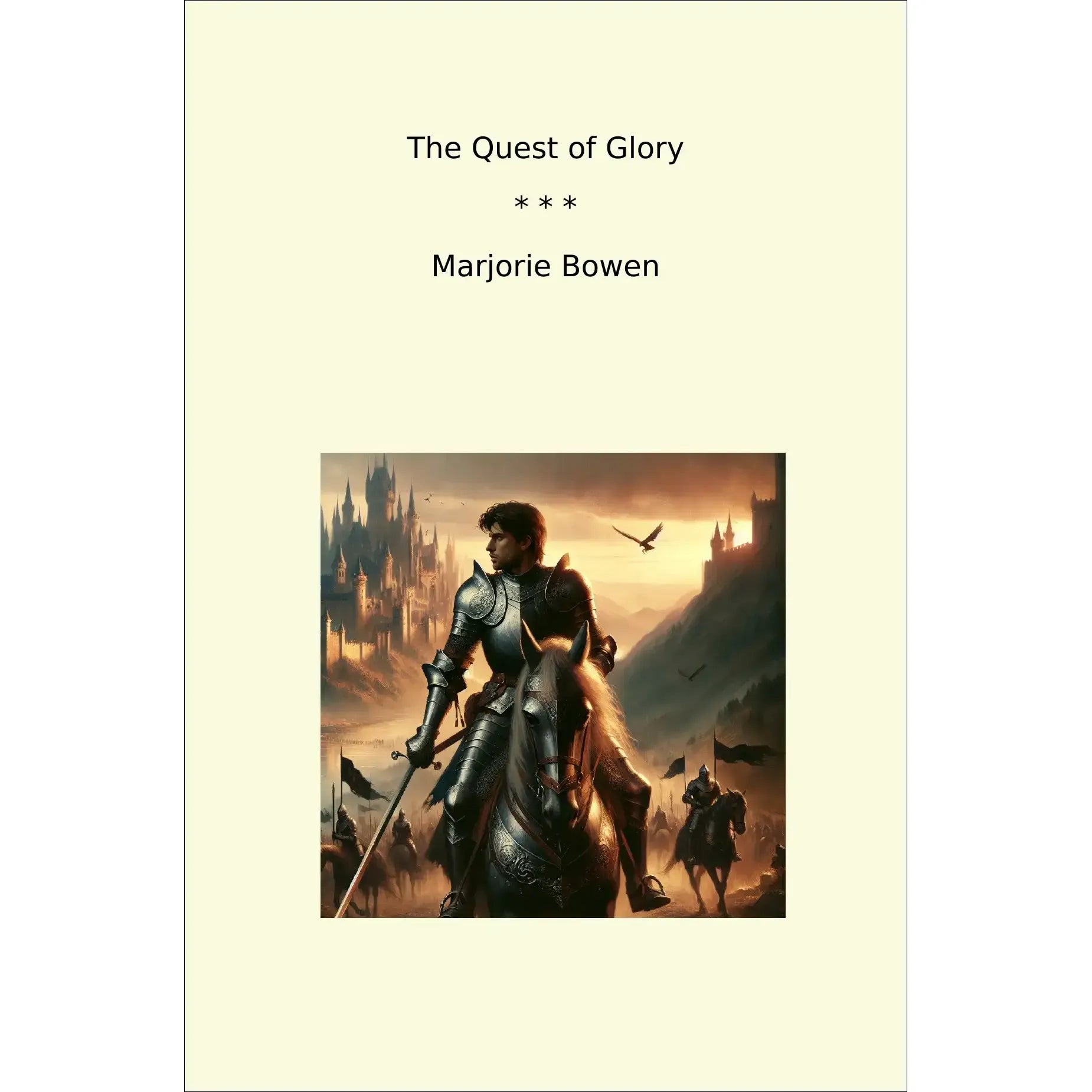 Book cover The Quest of Glory