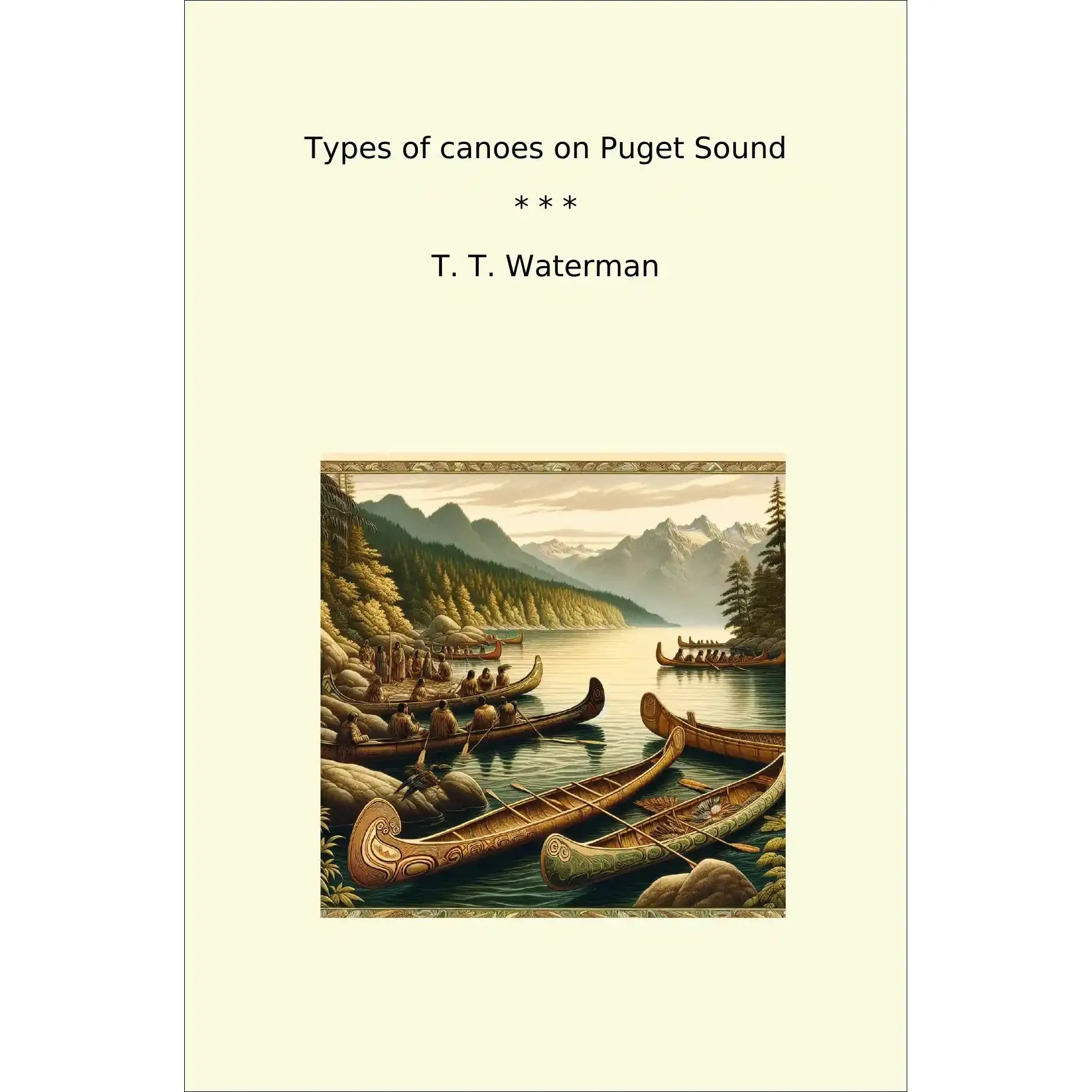 Book cover Types of canoes on Puget Sound