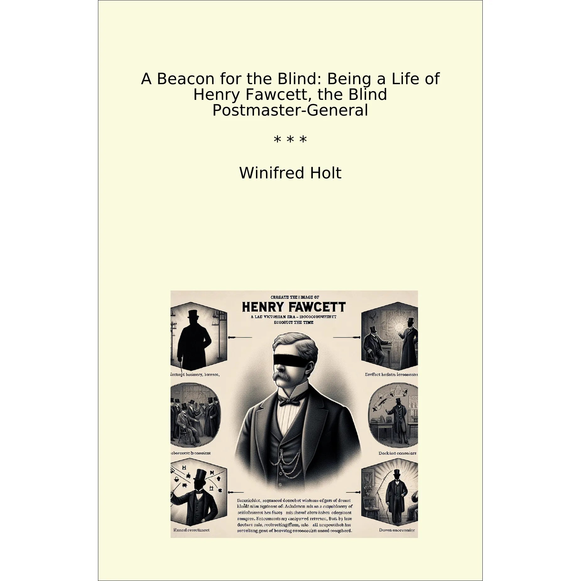 Book cover A Beacon for the Blind: Being a Life of Henry Fawcett, the Blind Postmaster-General