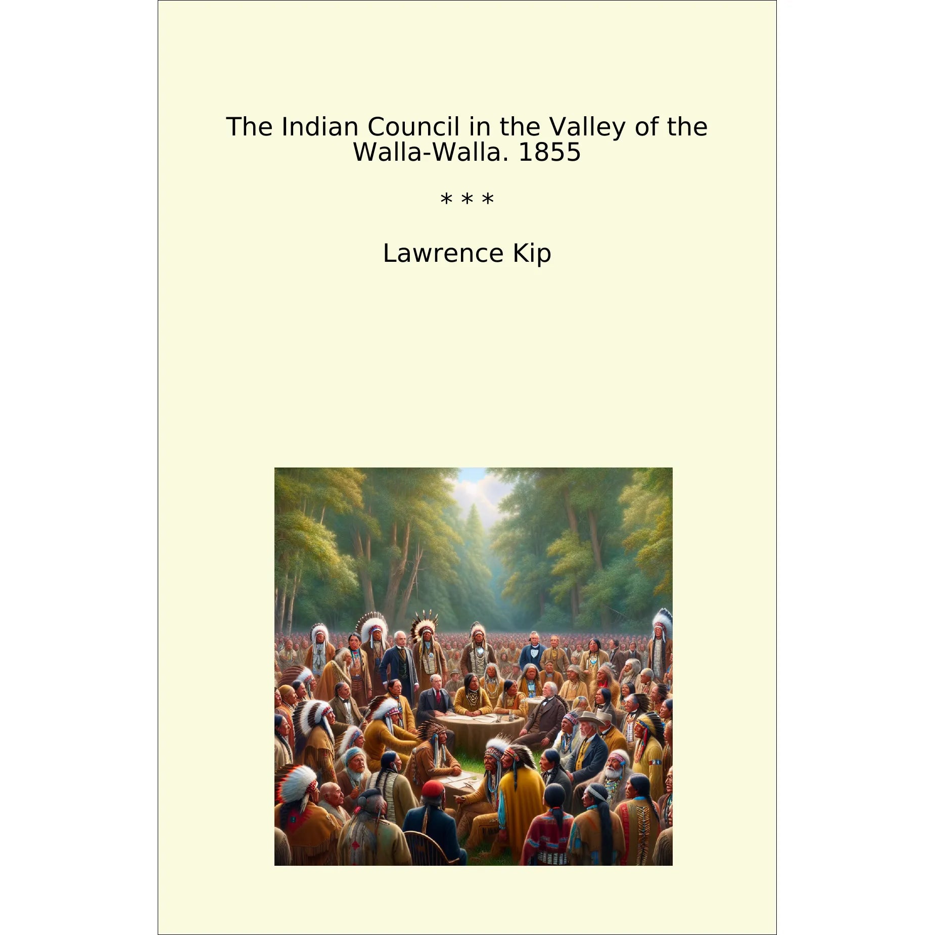 Book cover The Indian Council in the Valley of the Walla-Walla. 1855