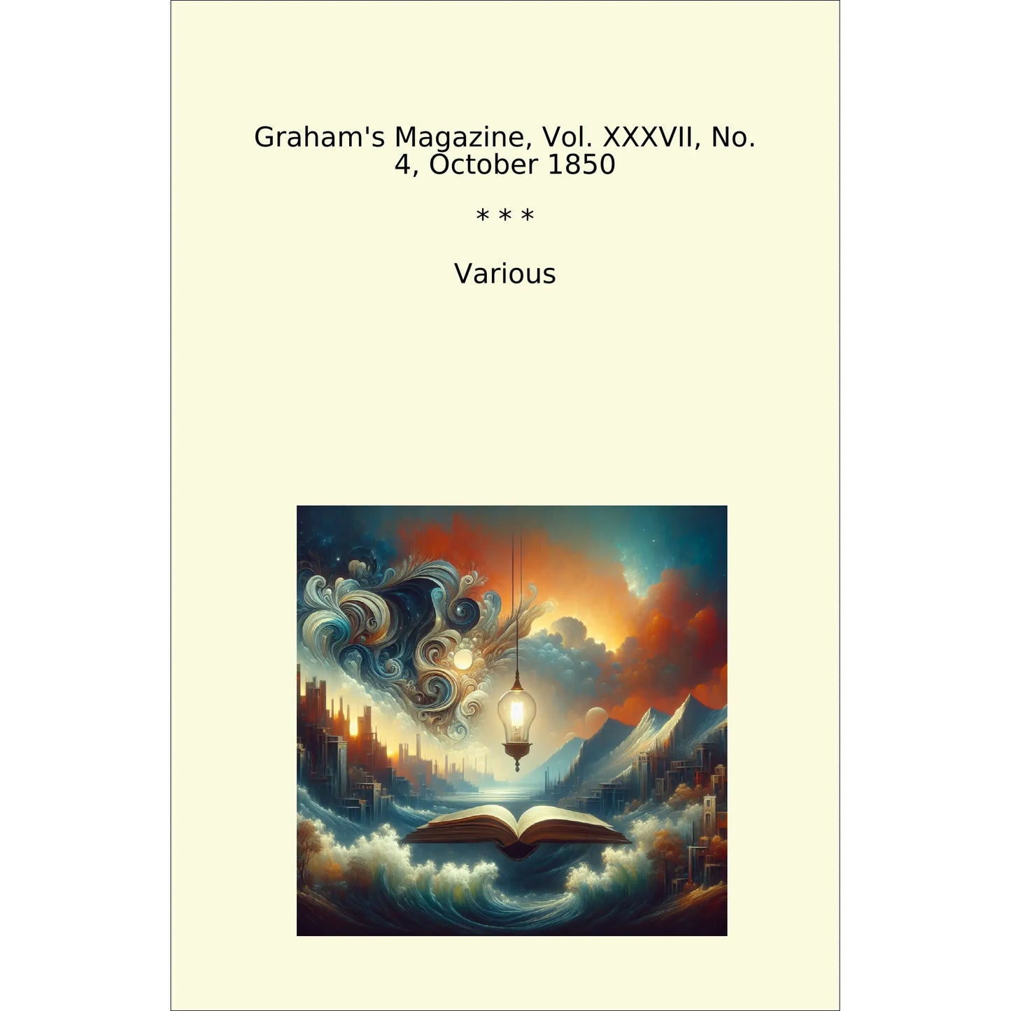 Book cover Graham's Magazine, Vol. XXXVII, No. 4, October 1850