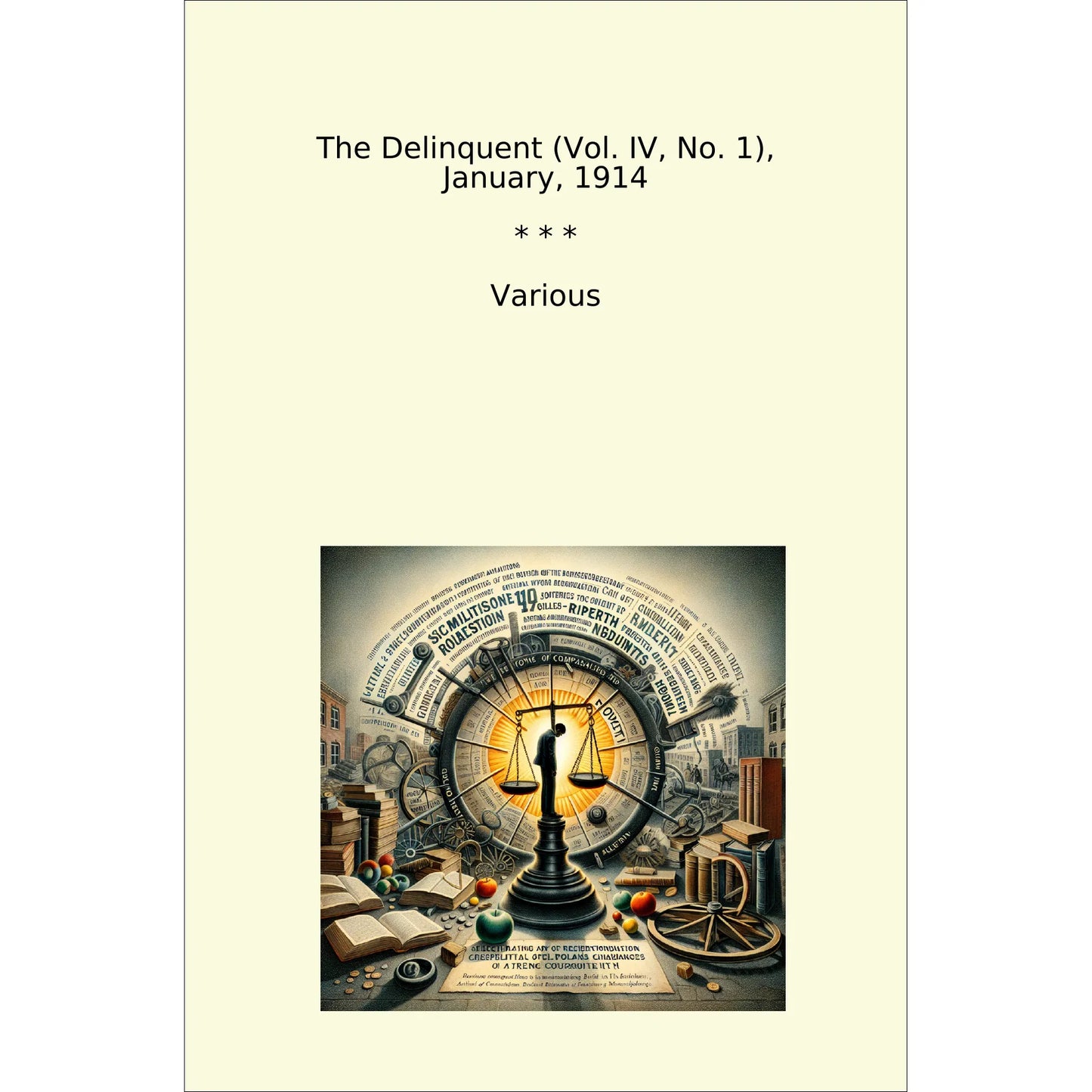 Book cover The Delinquent (Vol. IV, No. 1), January, 1914