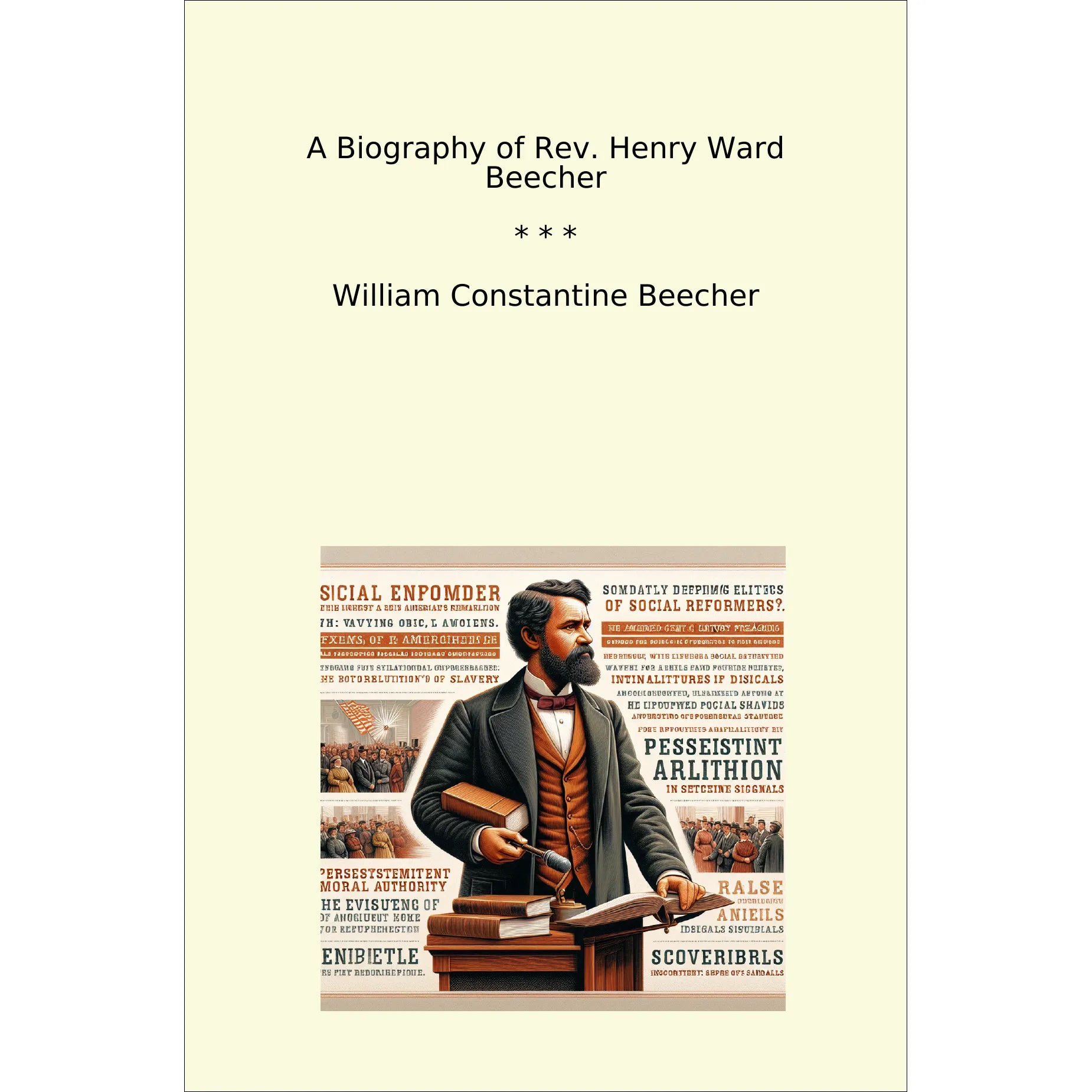 Book cover A Biography of Rev. Henry Ward Beecher
