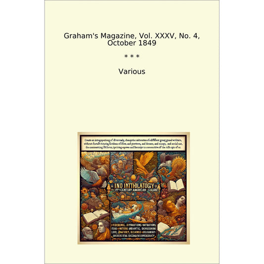 Book cover Graham's Magazine, Vol. XXXV, No. 4, October 1849