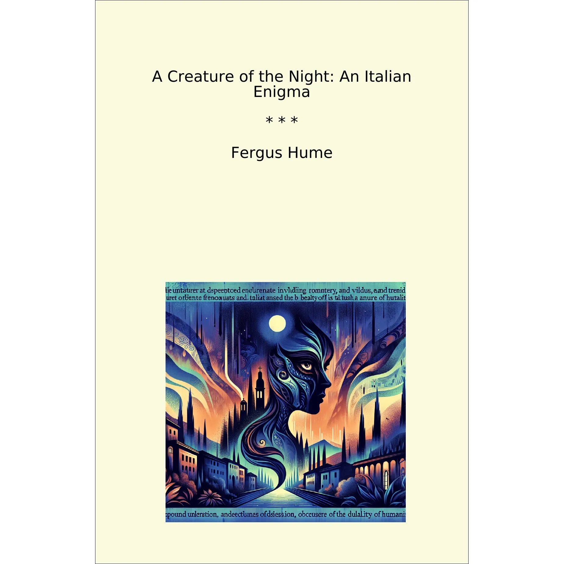 Book cover A Creature of the Night: An Italian Enigma