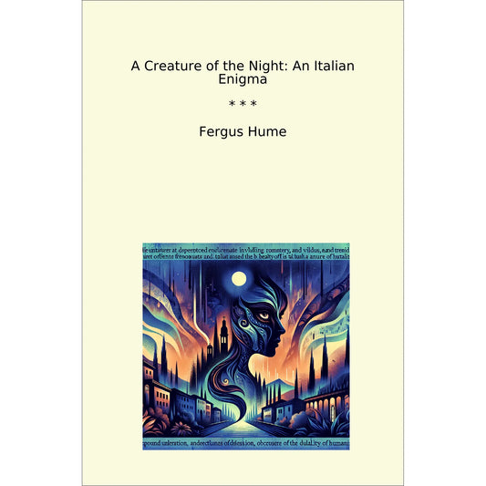 Book cover A Creature of the Night: An Italian Enigma