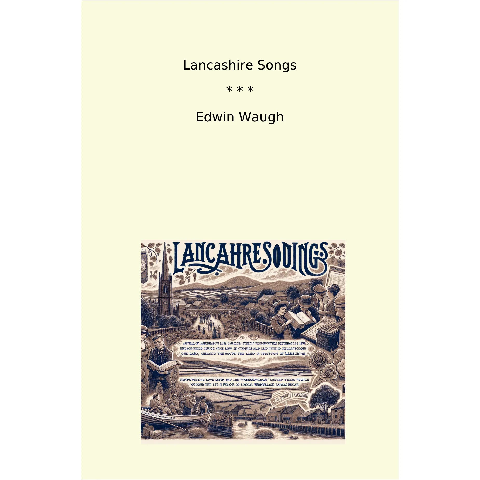 Book cover Lancashire Songs