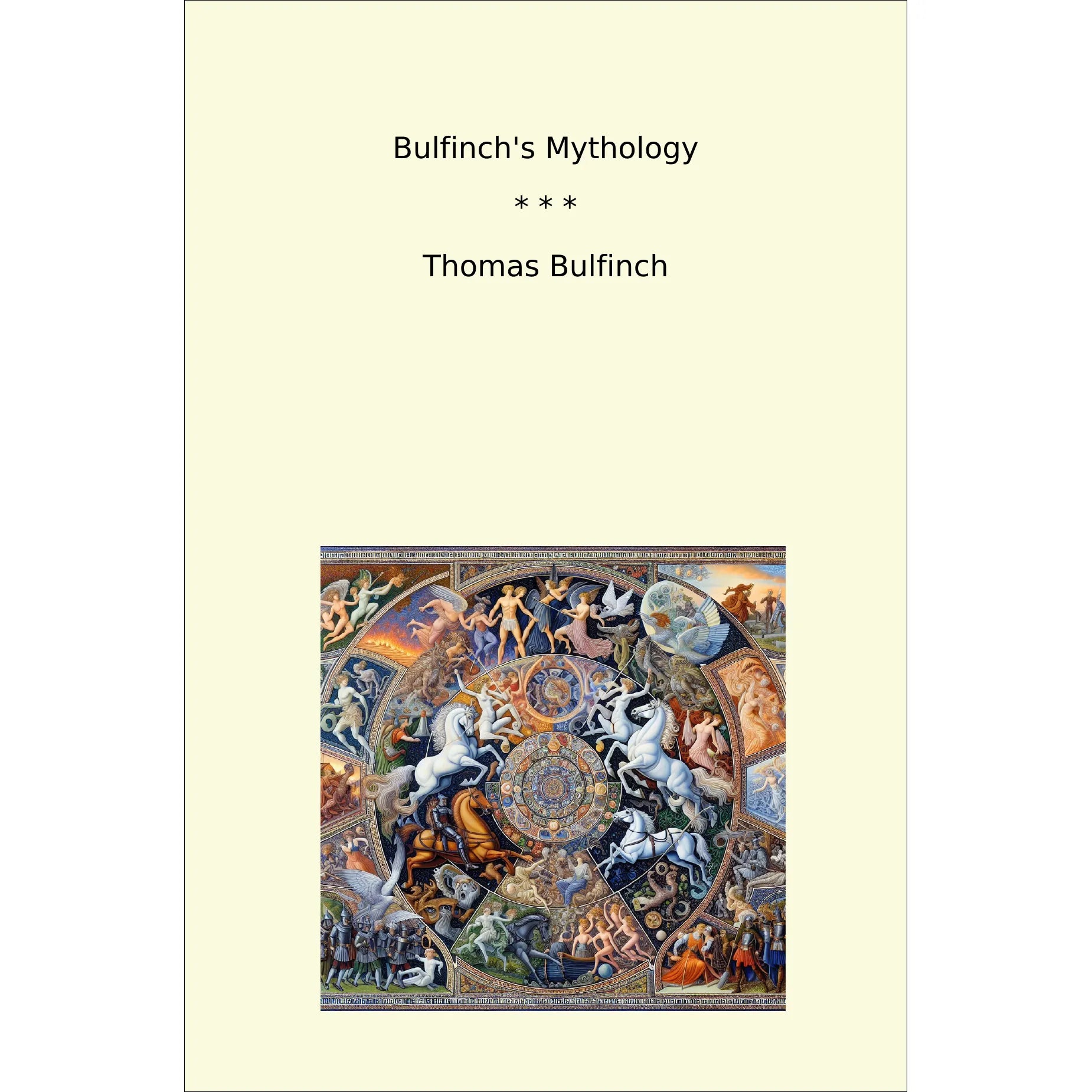 Book cover Bulfinch's Mythology